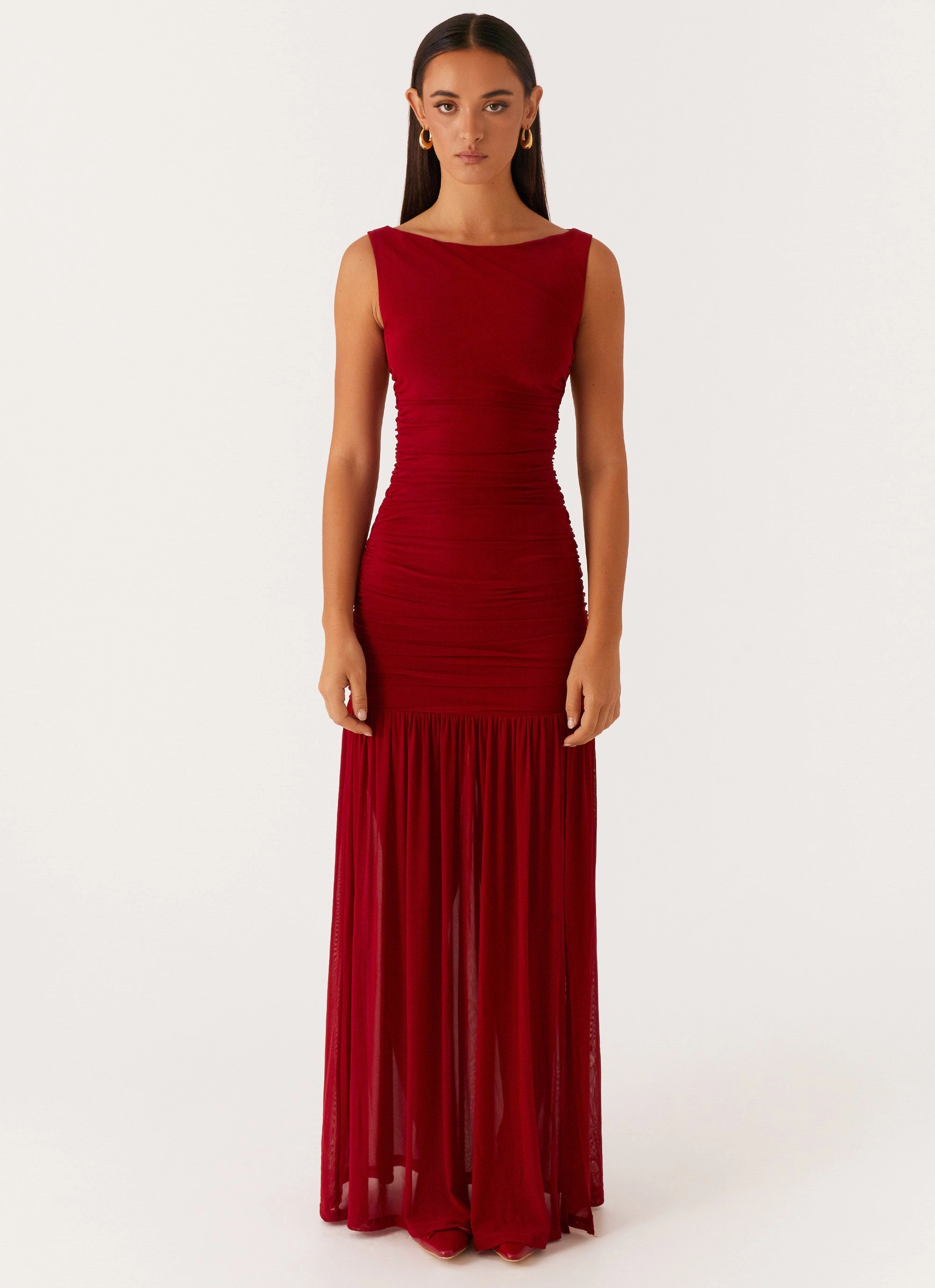 Manon Maxi Dress - Red Timeless Trend