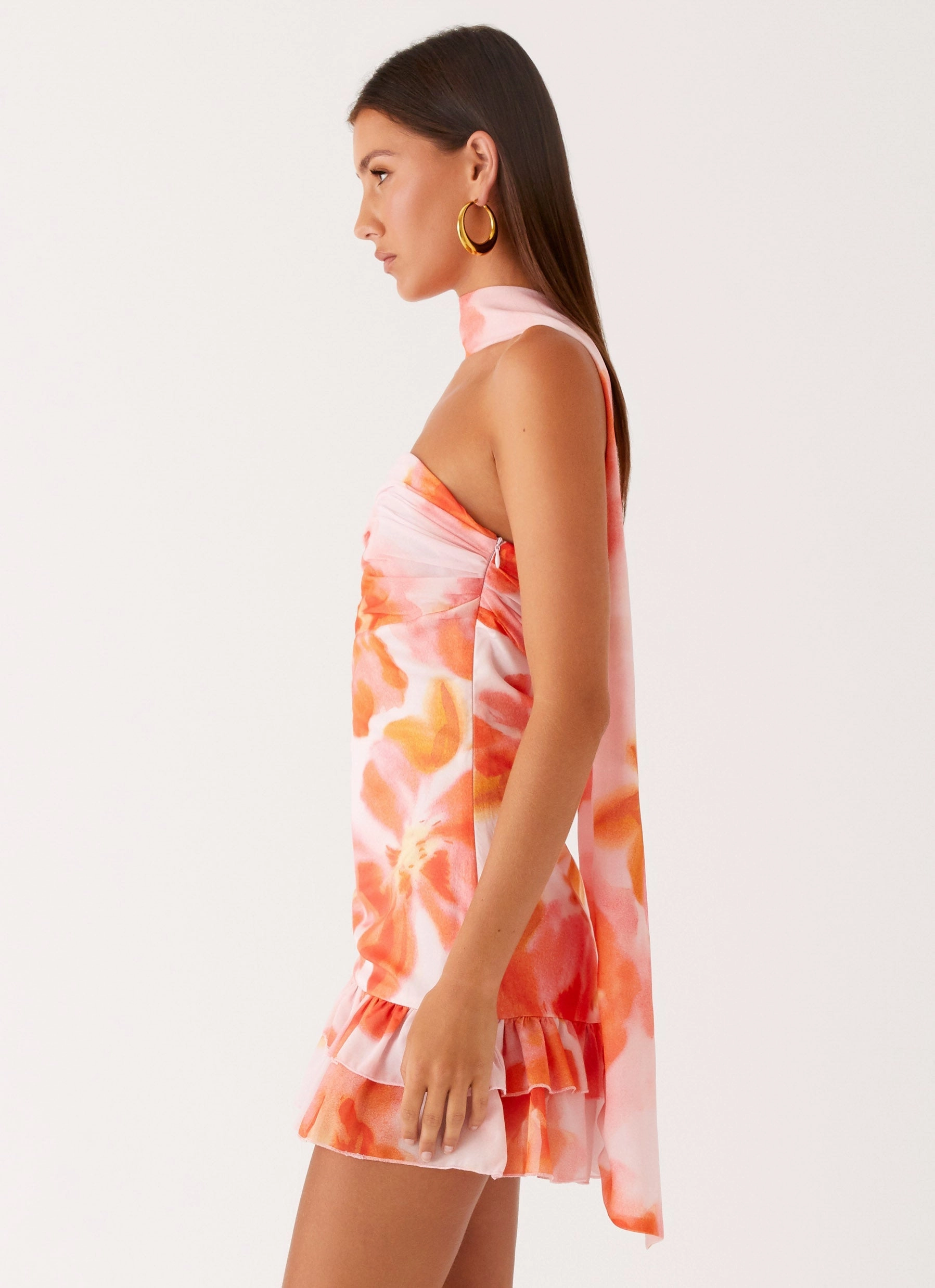 Villa Mood Manon Scarf Mini Dress - Blushing Blossom