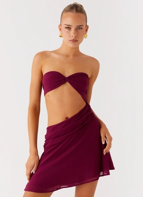 Padded-Bust Marbella Mini Dress - Violetta