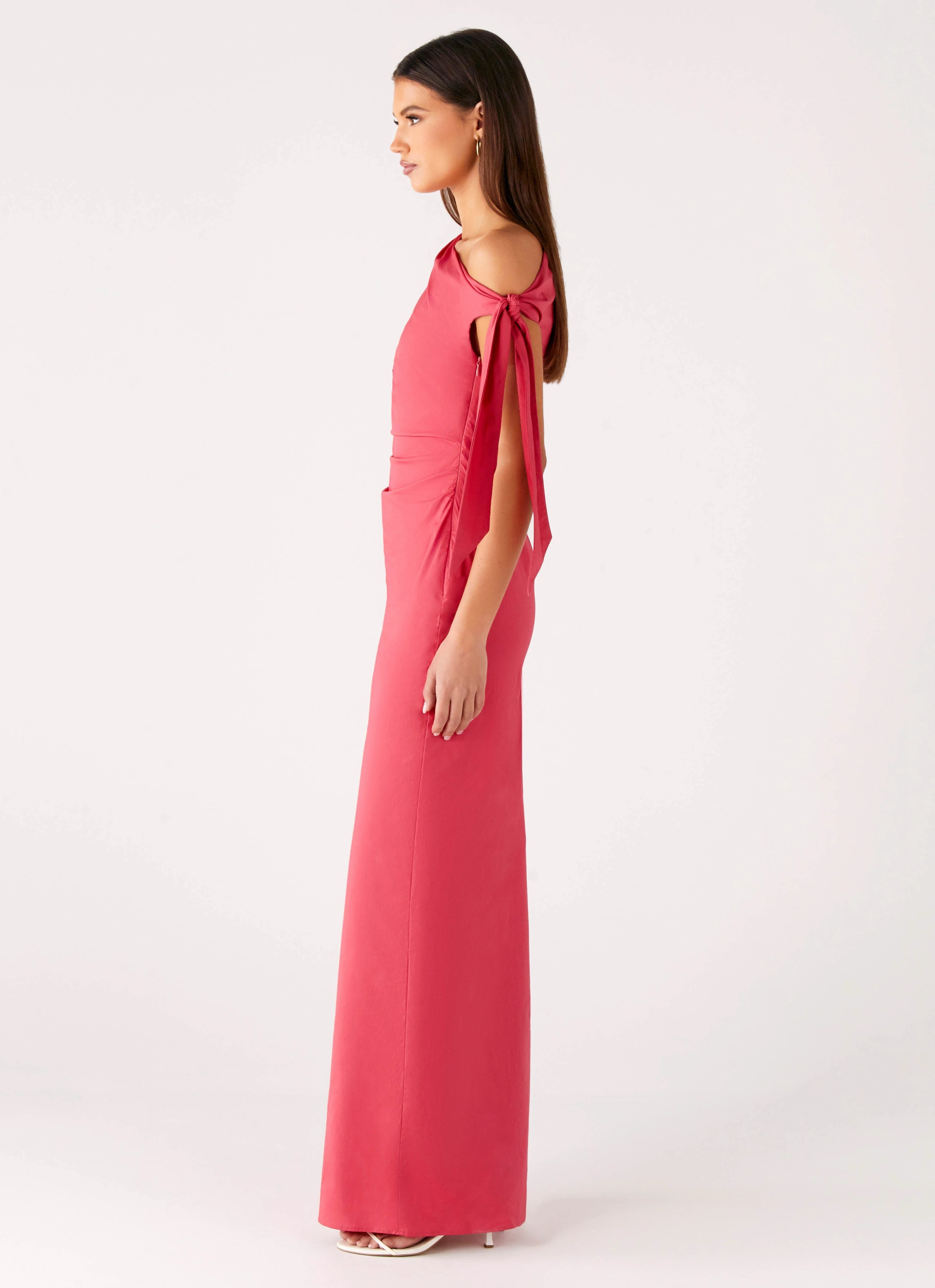 Color Soft Work Option Marella Maxi Dress - Coral