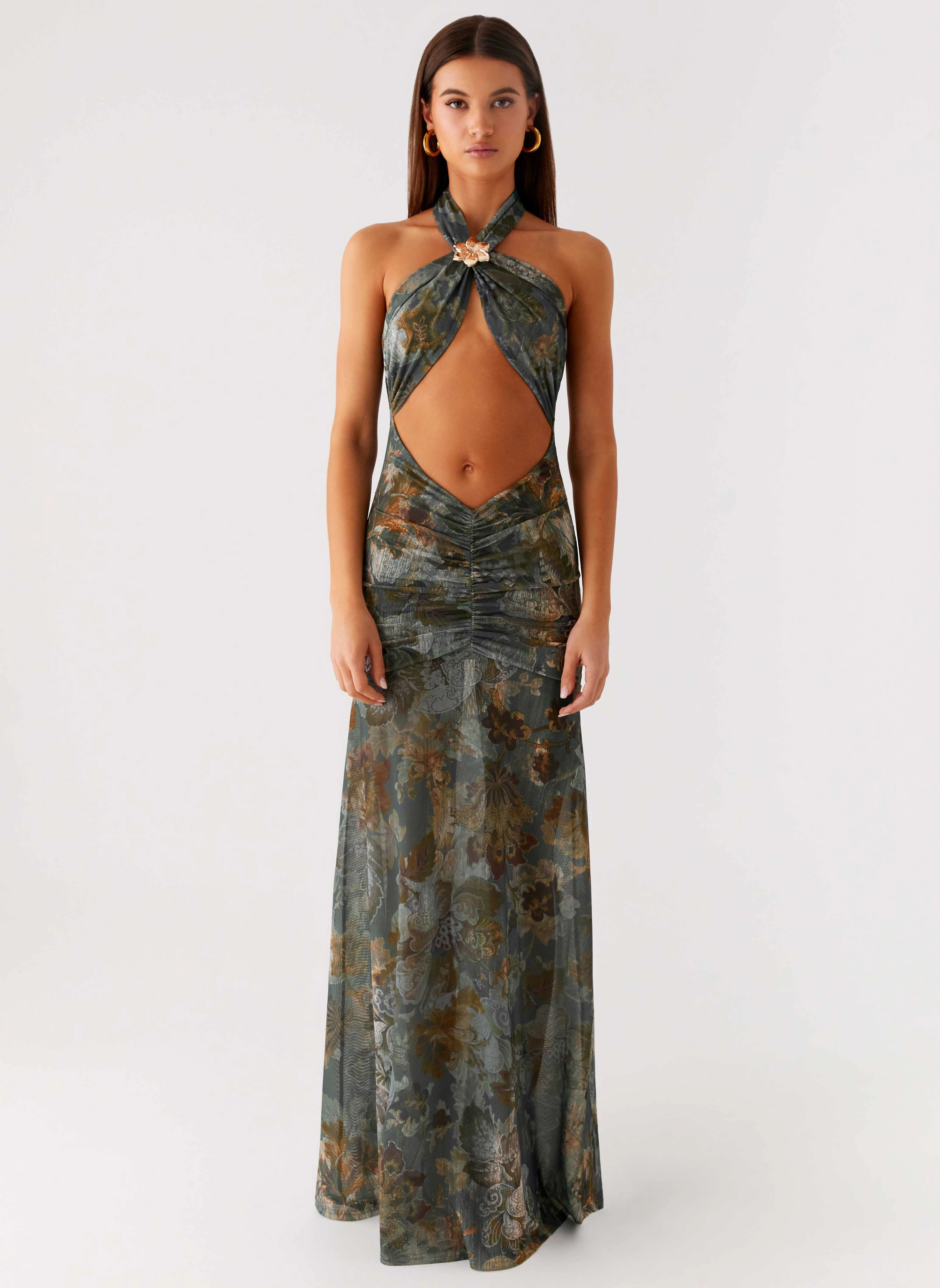 Mariam Maxi Dress - Vintage Blossom Smart Casual Flattering Comfort Wear