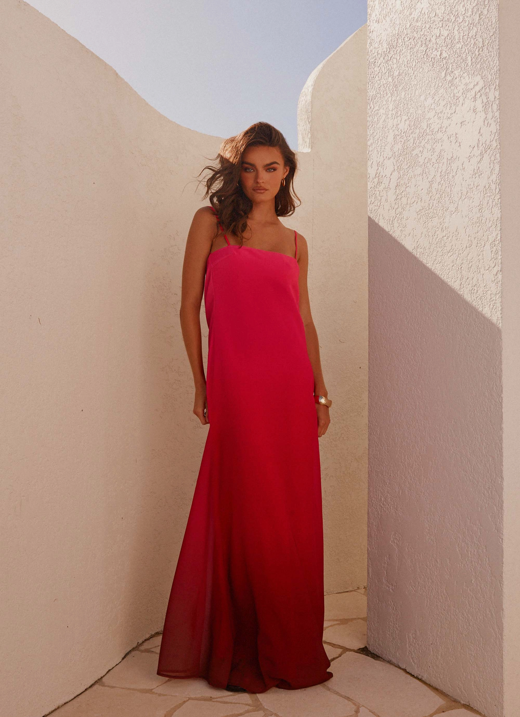 Chic Statement Fashion Daily Marianne Maxi Dress - Fuchsia Gradient