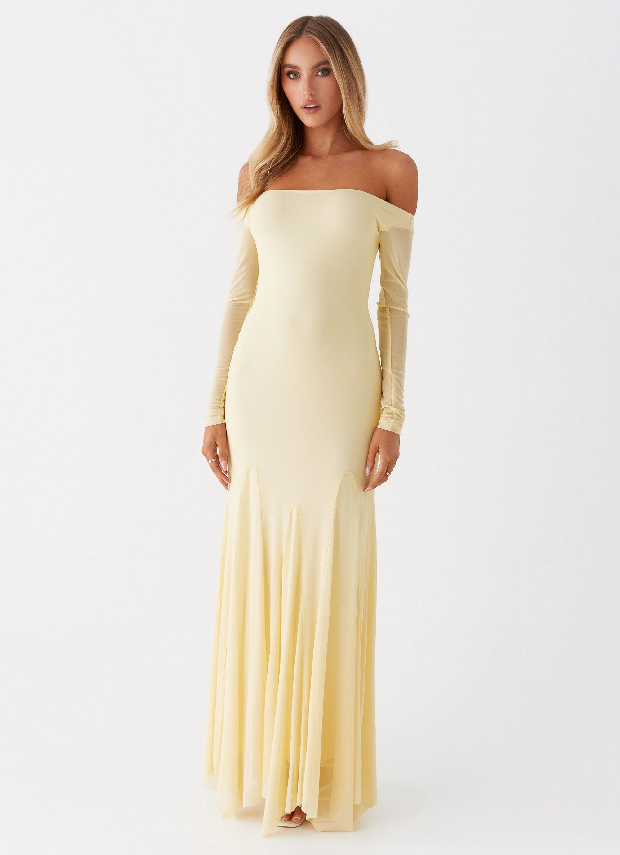 Maribel Maxi Dress - Yellow Warm Base Beadwork