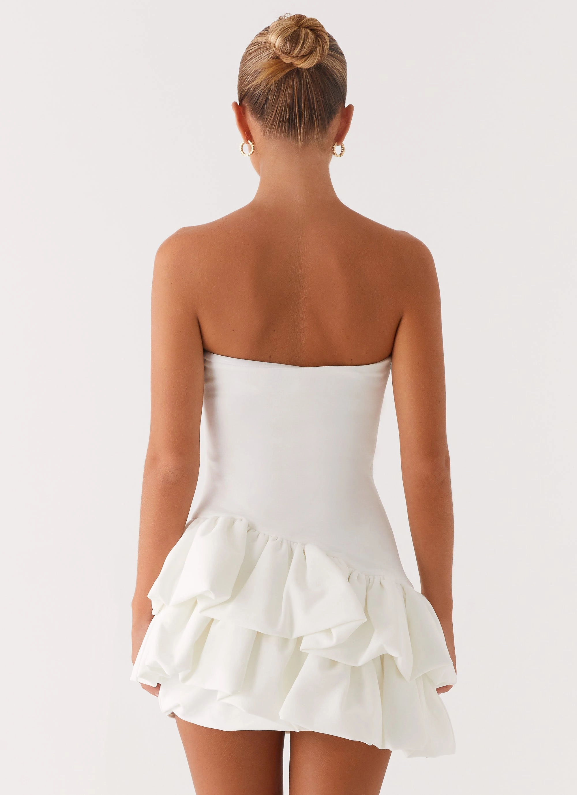 Timeless Comfort Simple Shape Marie Mini Dress - White