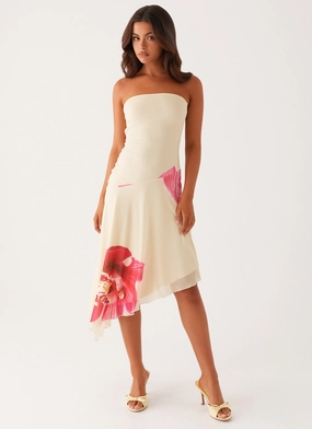 Mariposa Midi Dress - Orchid Yellow Chilly Day Layers