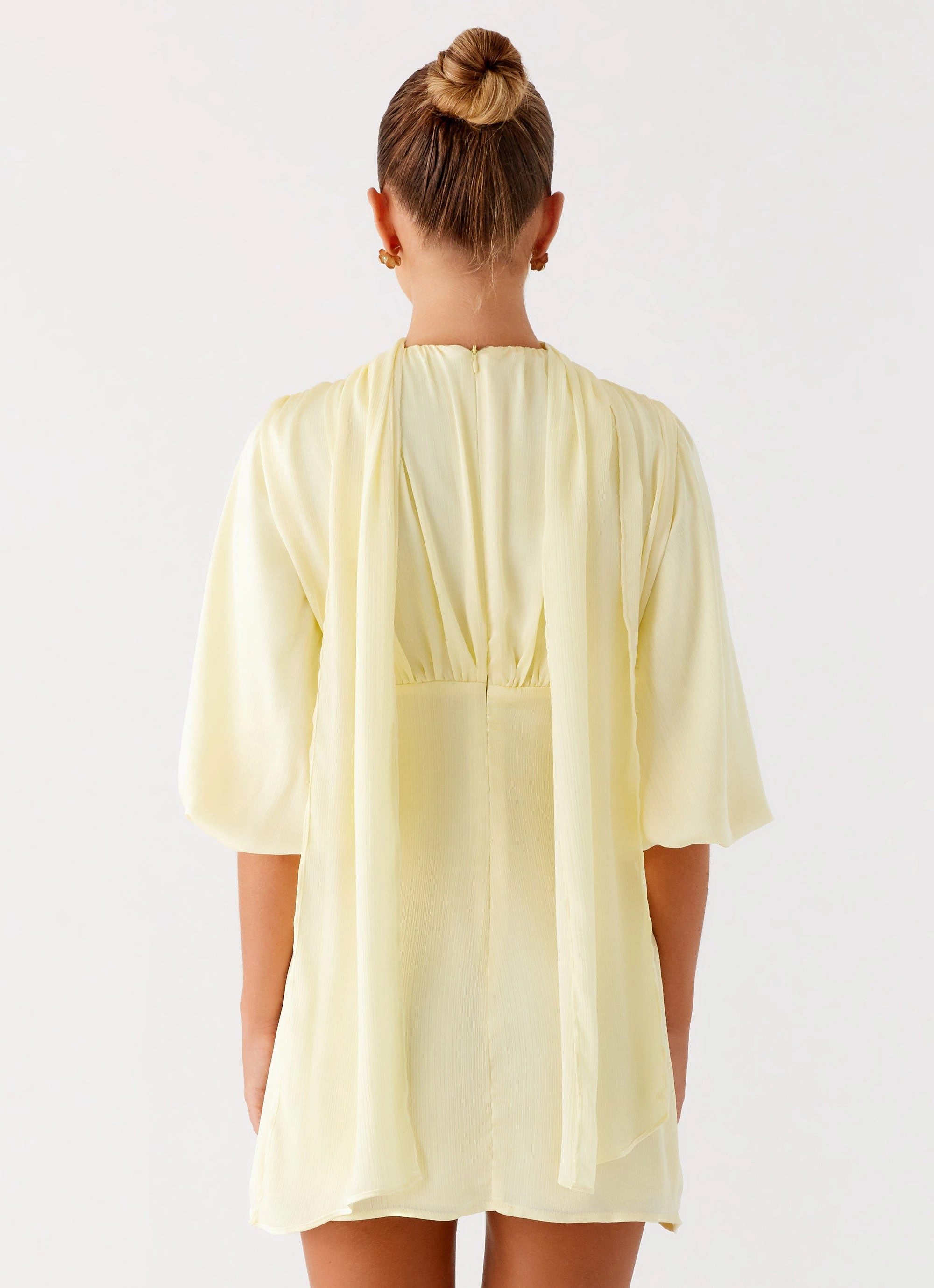 Contemporary Look Youthful Feel Mary Mini Dress - Yellow
