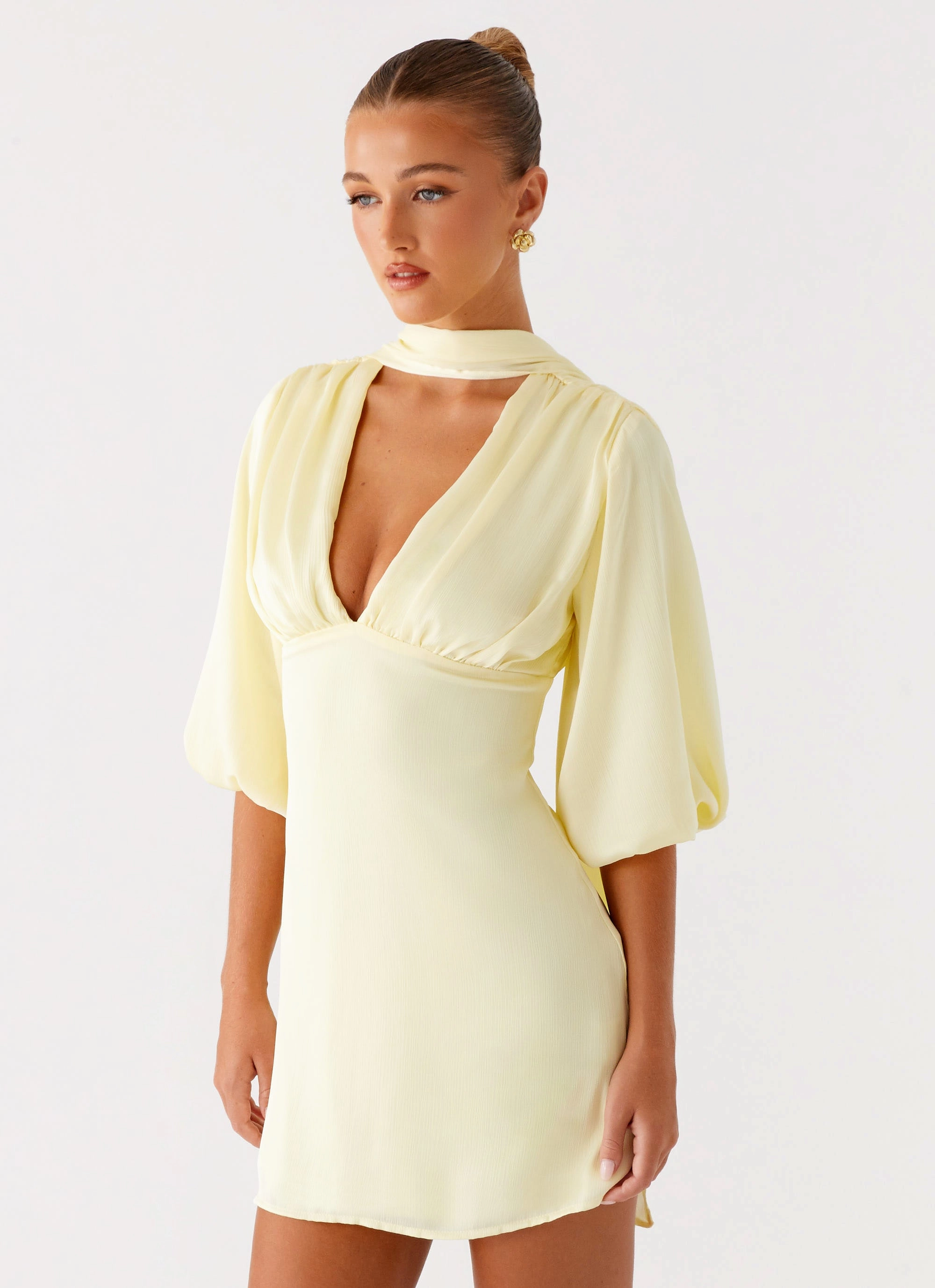 Urban Touch Easy Look Mary Mini Dress - Yellow