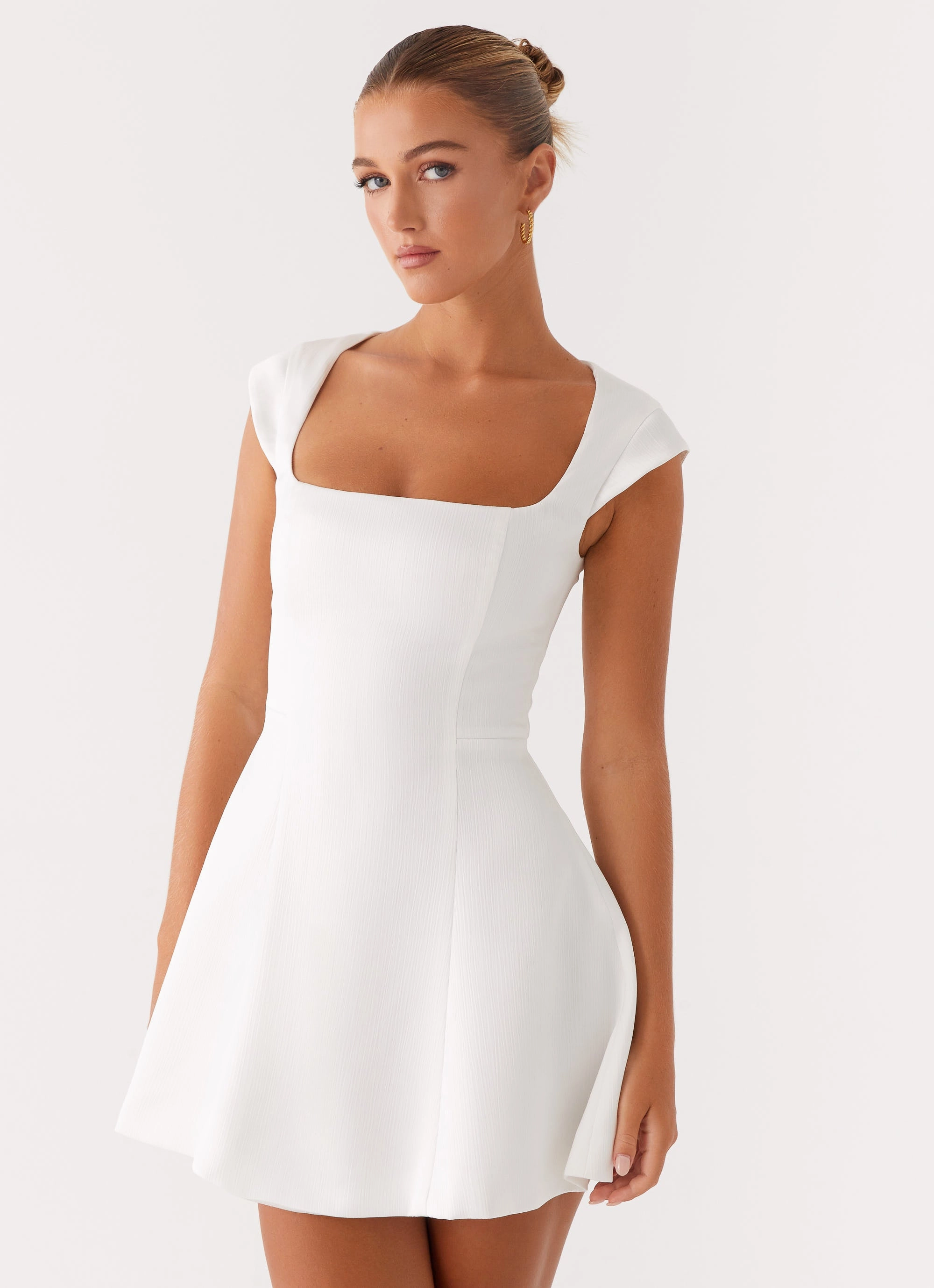Maryjane Mini Dress - White Outfit Lineup