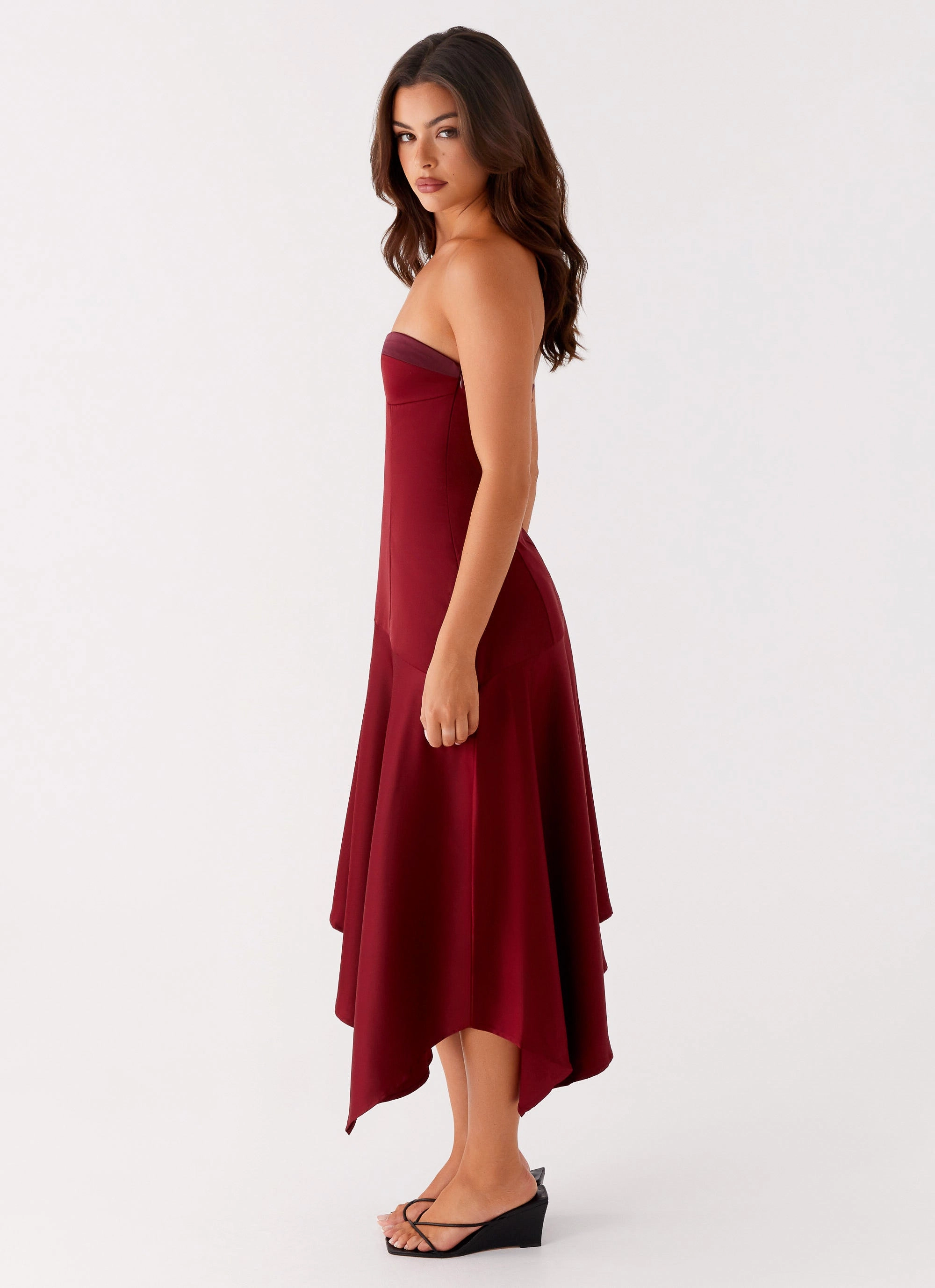 Matisse Midi Dress - Red Padded-Bust Fit Base
