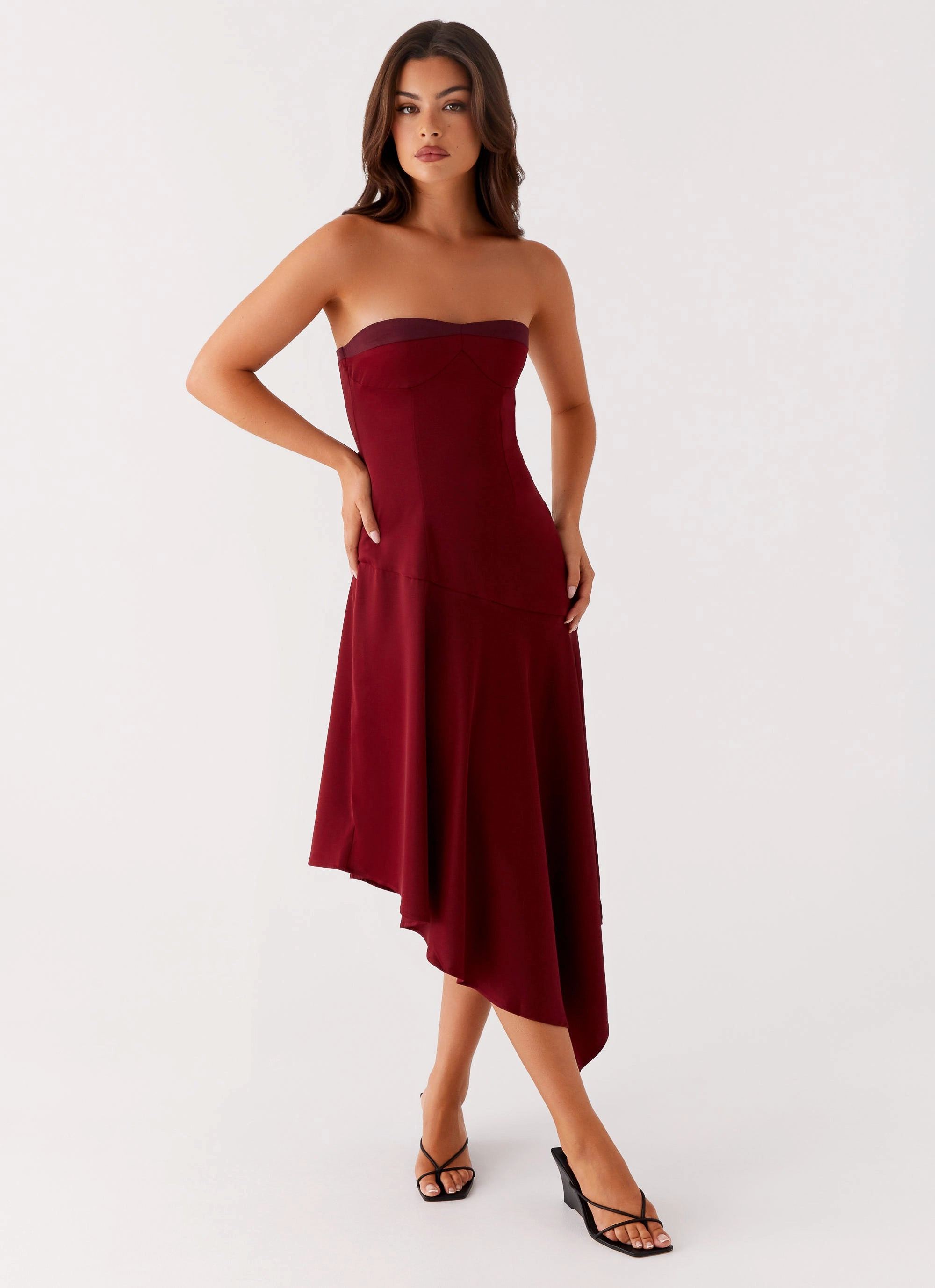 Versatile Edge Matisse Midi Dress - Red