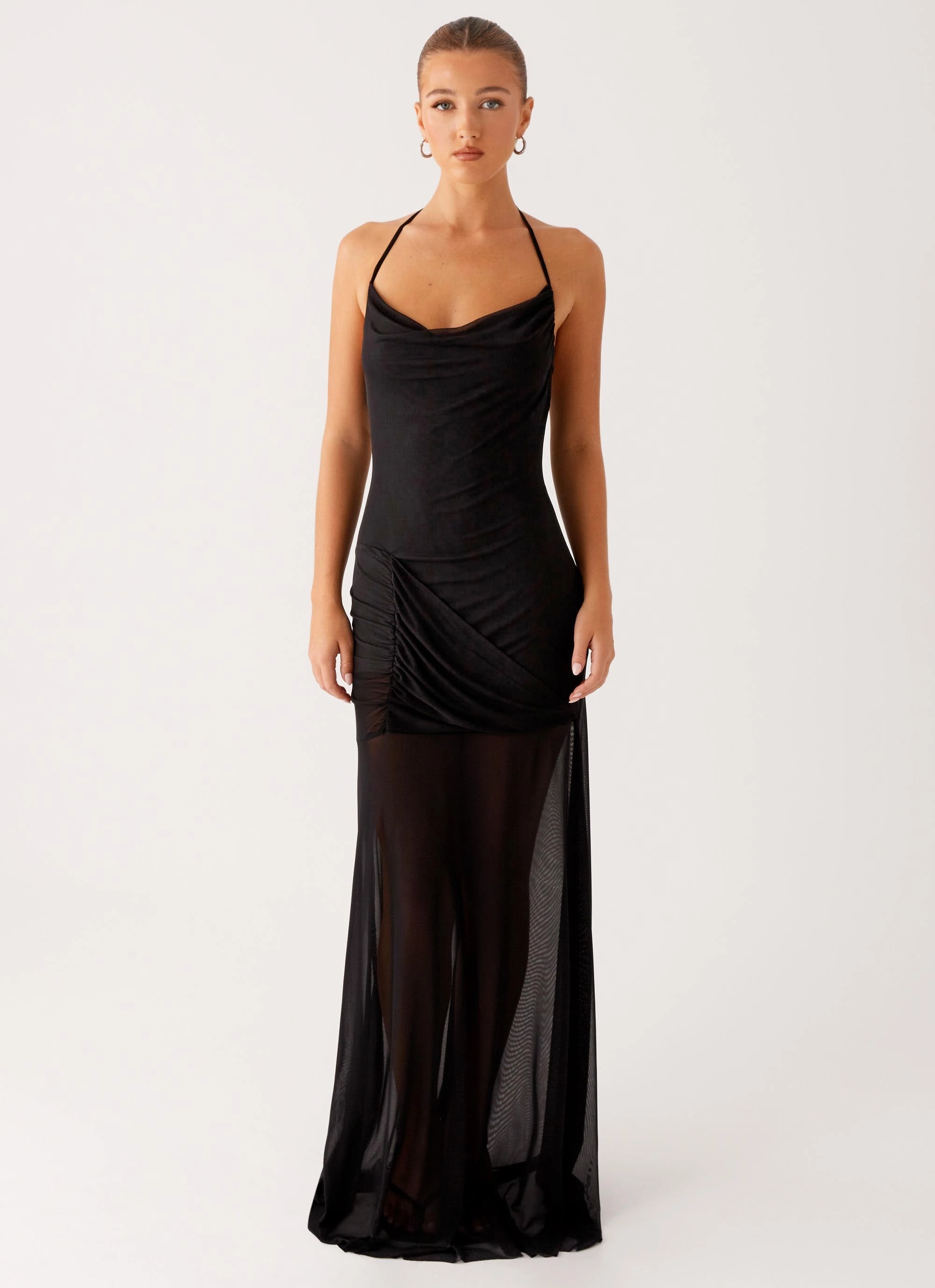 Mckinley Maxi Dress - Black Minimal Cut