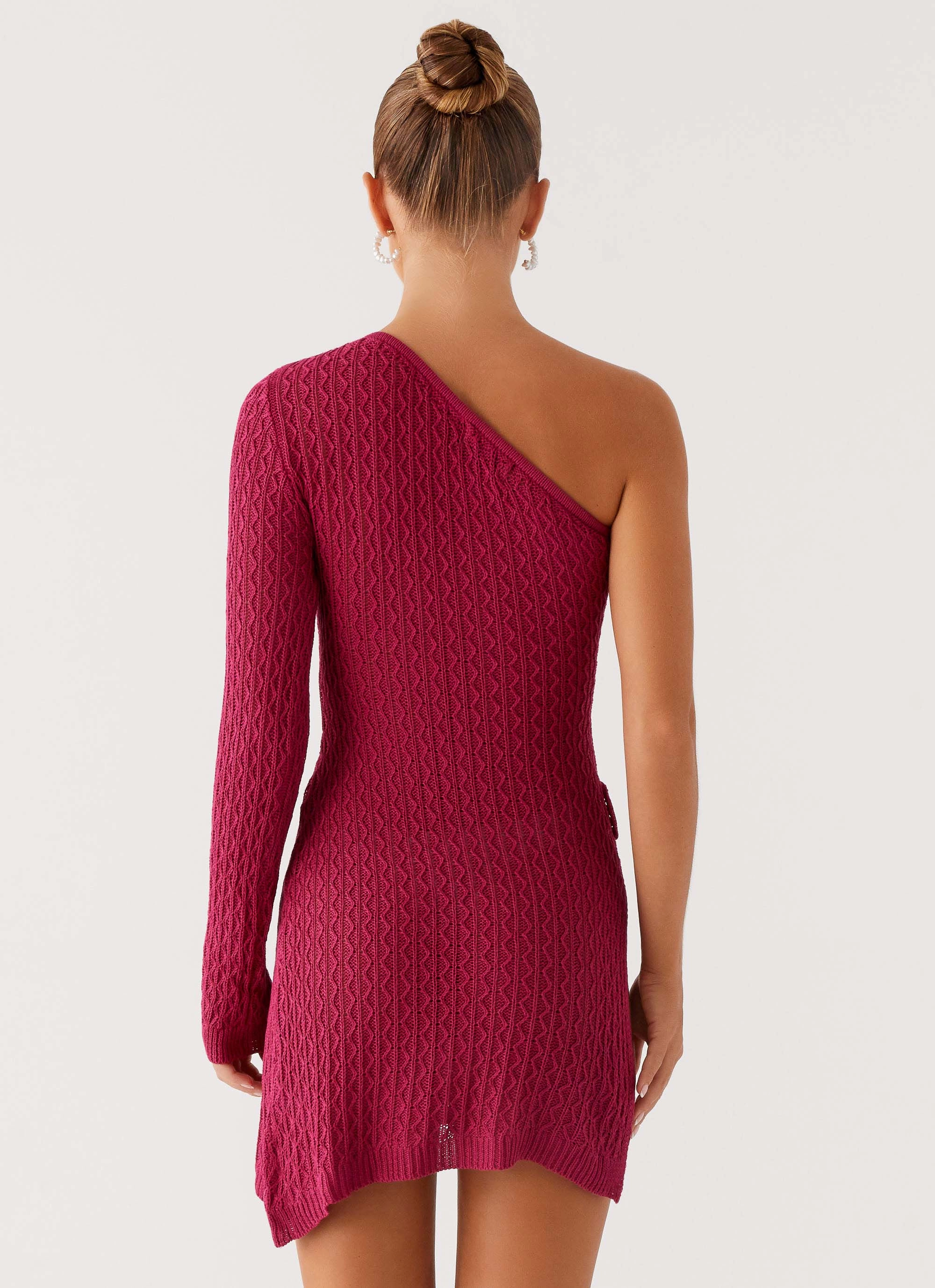 Soft Feel Medda Knit Mini Dress - Hot Pink