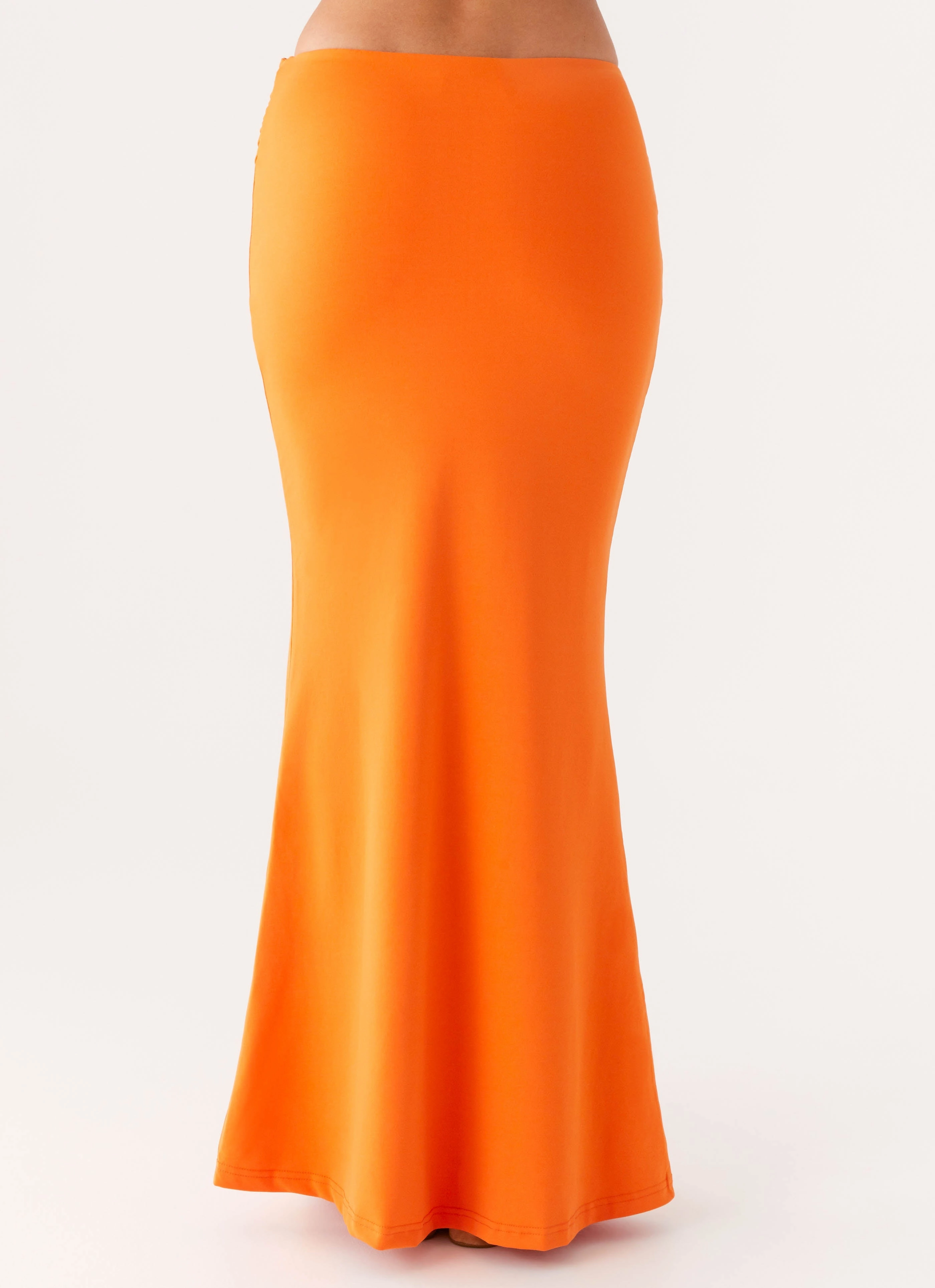 Mention Maxi Skirt - Orange Non Tapered Leg