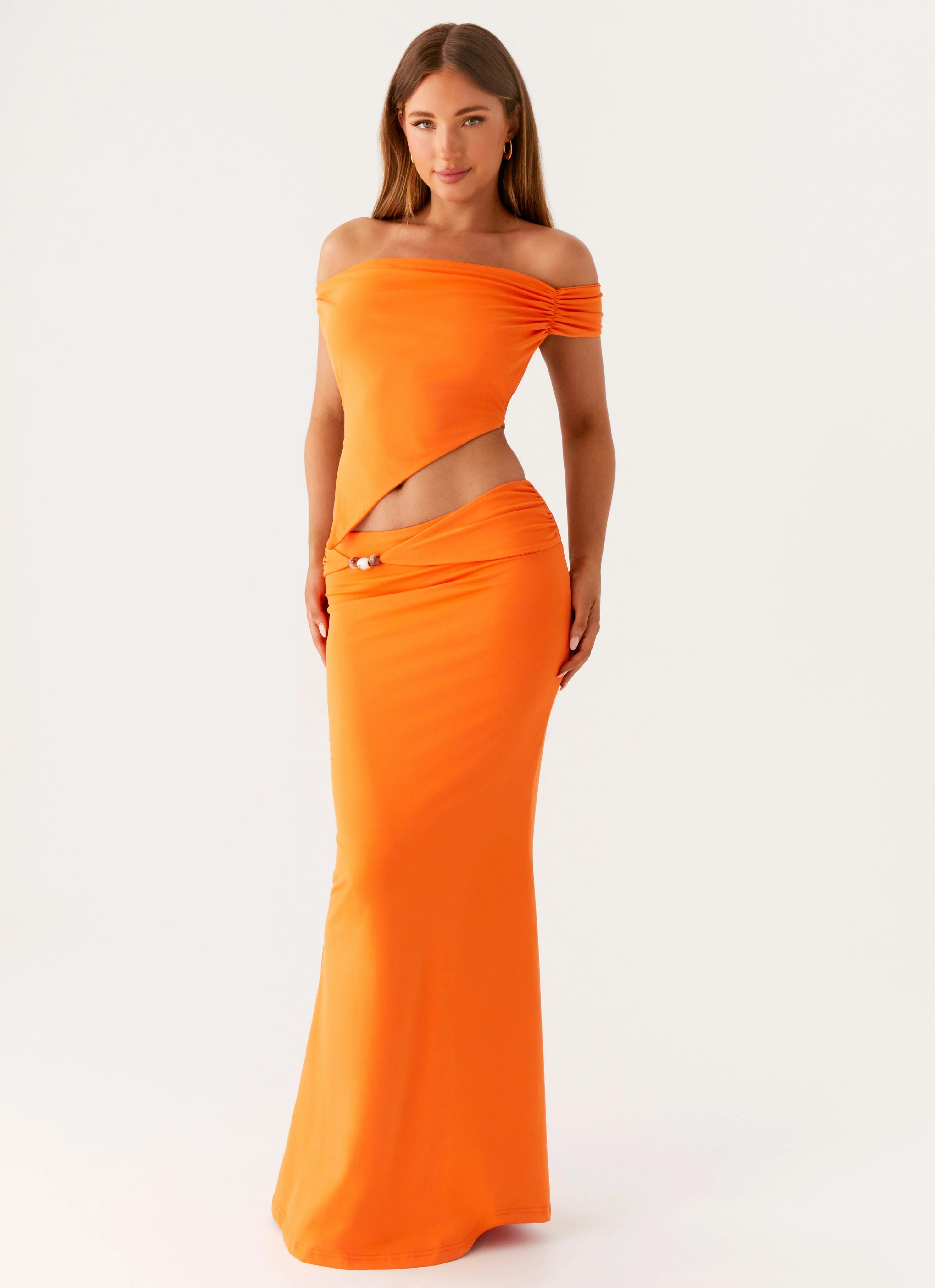 Midi length Mention Maxi Skirt - Orange