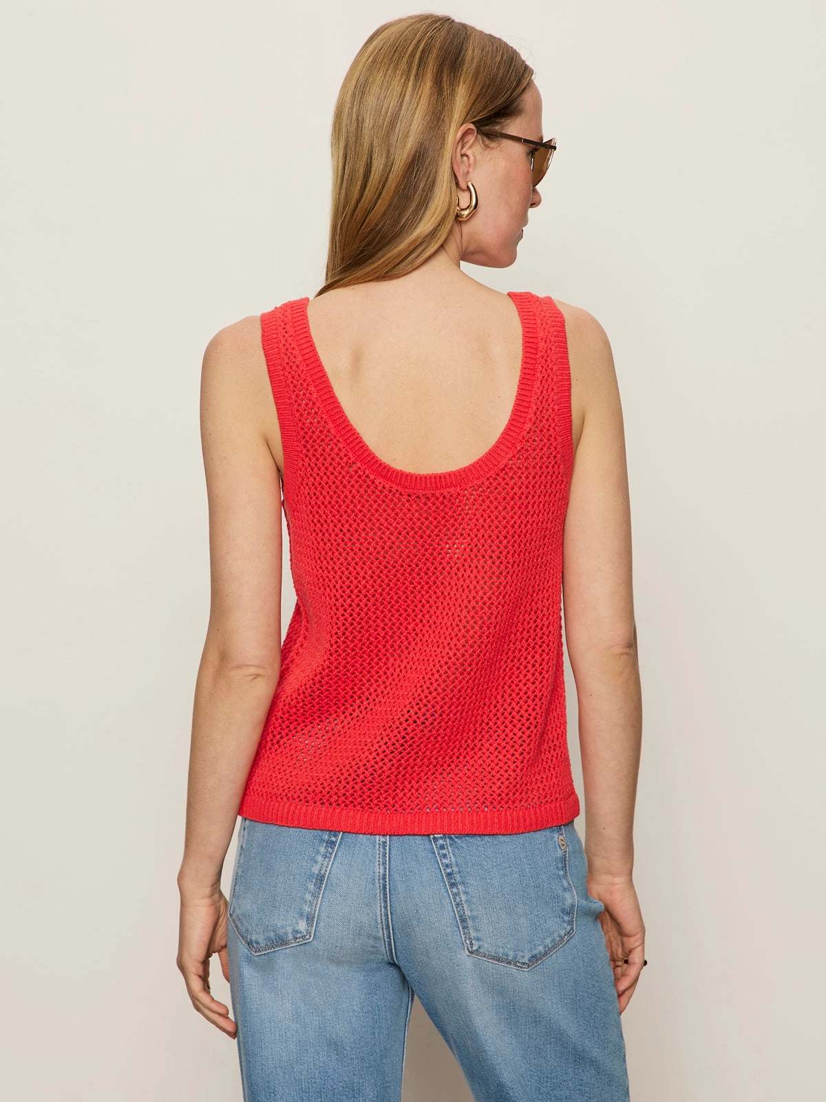 Roll Up Sleeve System hypoallergenic material Mesh Stitch Shell Sweater Cayenne