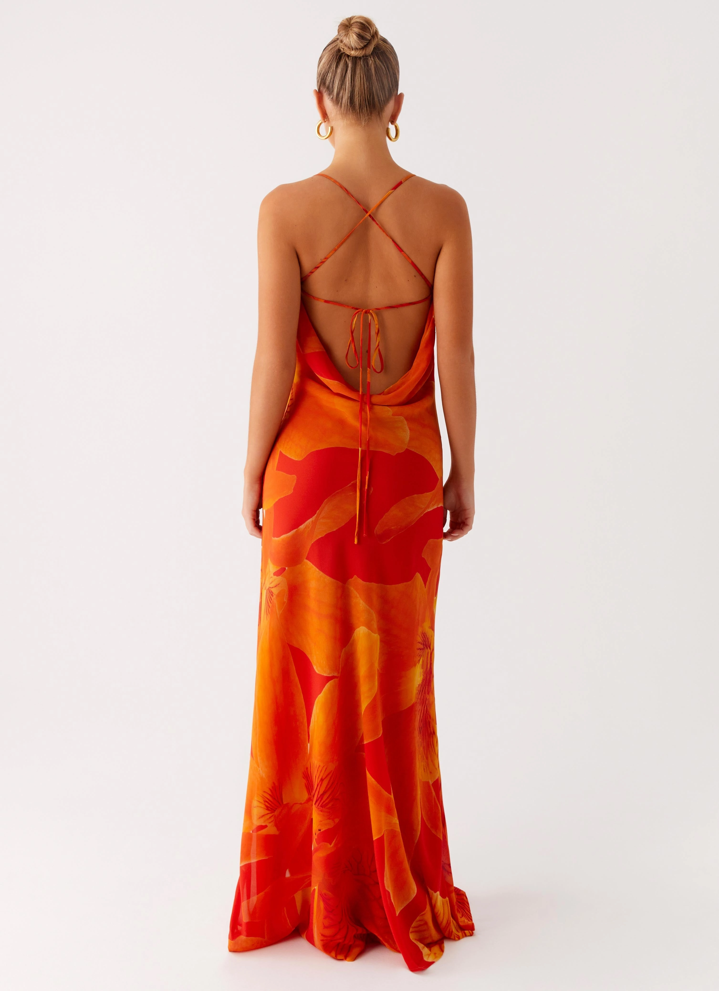 Lounge Base Sleek Outline Midafternoon Maxi Dress - Serene Orange