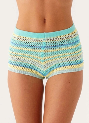 Comfort waistband Reflective Trim Miffy Mini Shorts - Green Multi