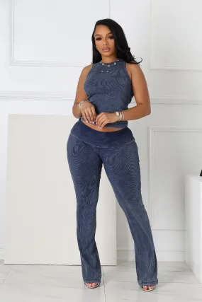 Mina Mineral Washed Flare Pants FlexibleMobility SoftLining