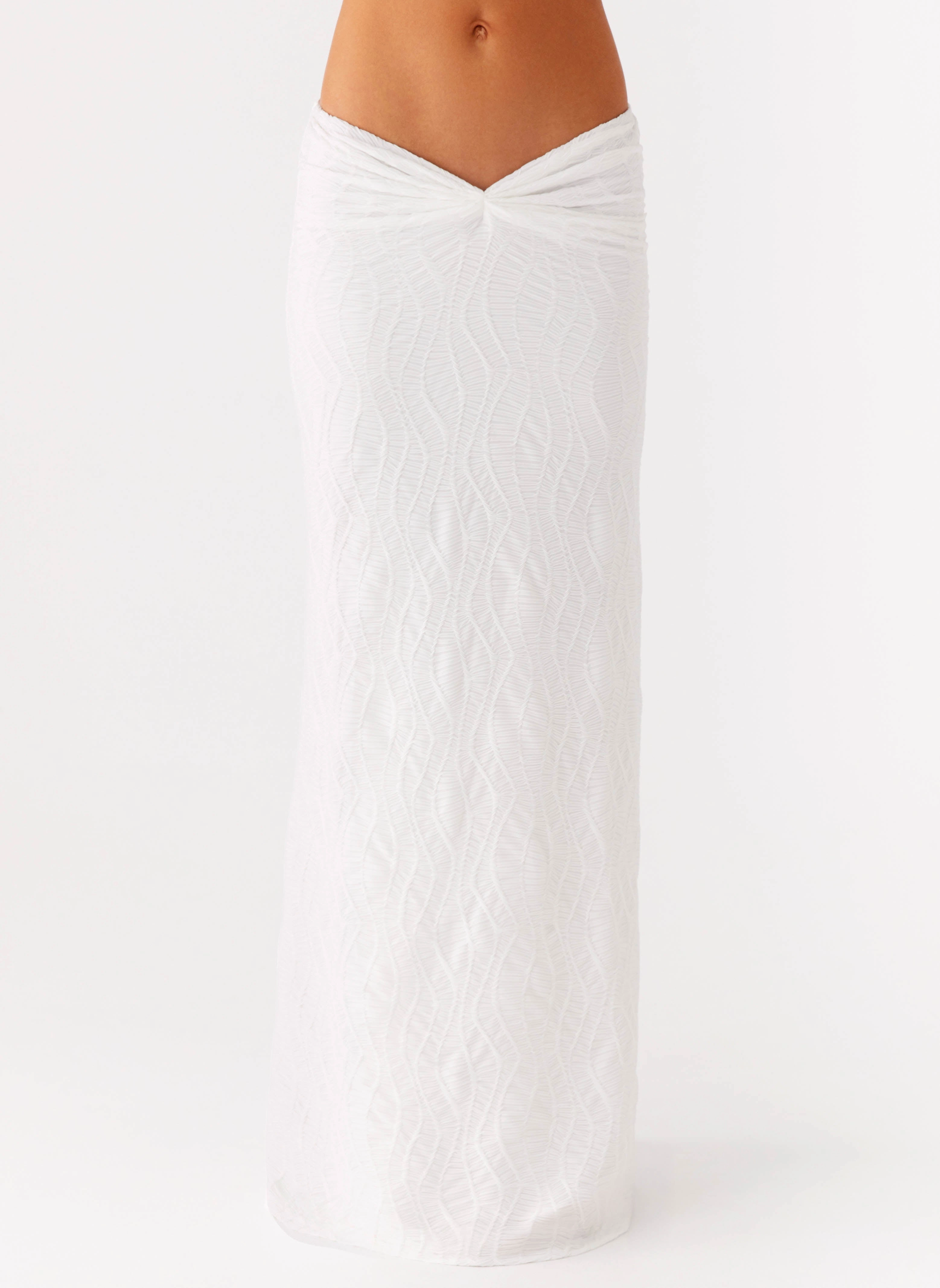 Briene Maxi Skirt - White Casual Style