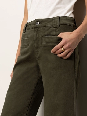 Mesh Panel Details Voyage Standard High Rise Crop Pant Kalamata