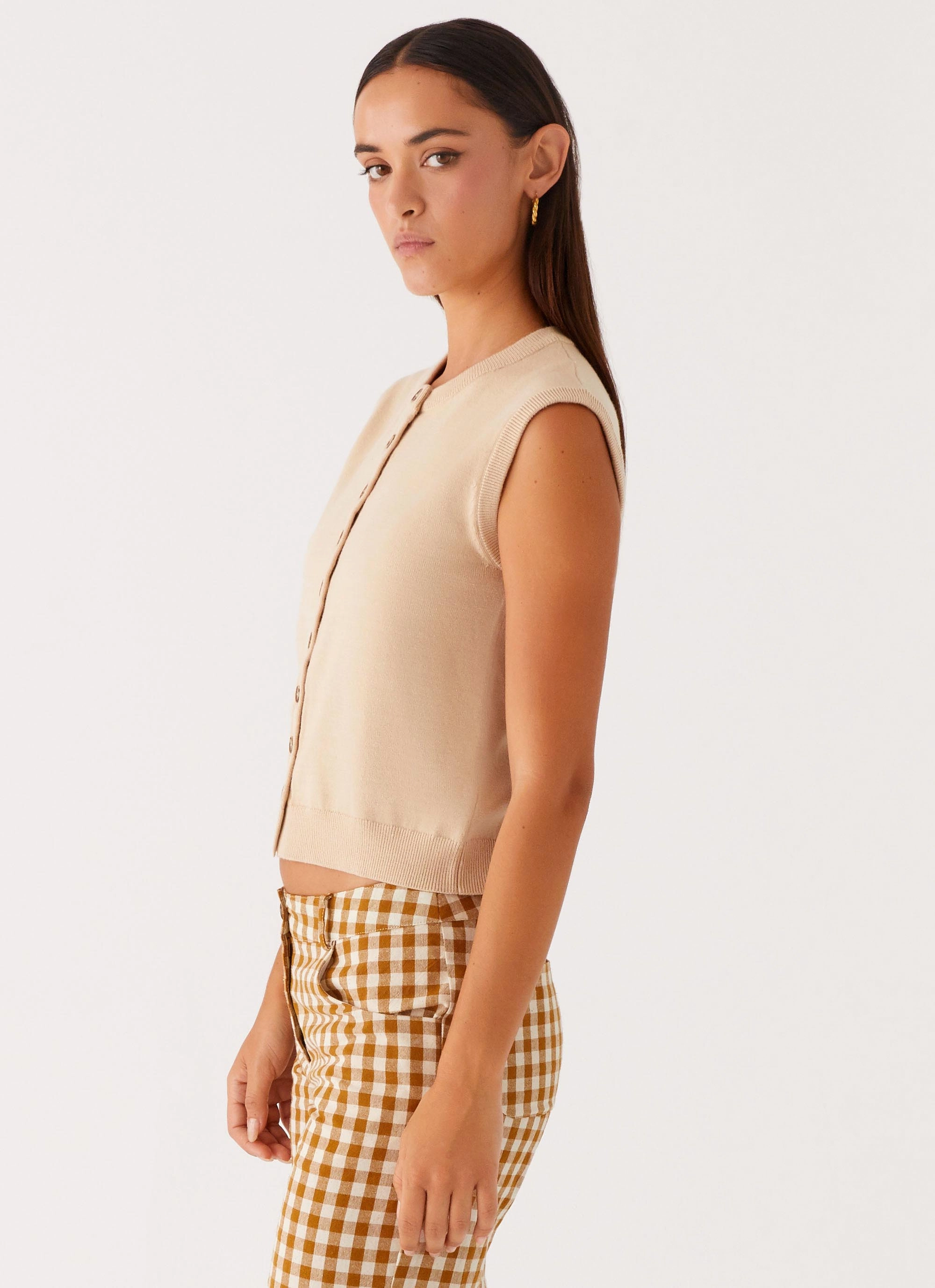 Mickey Knit Vest - Cream QuickDrySystem Breathable fabric