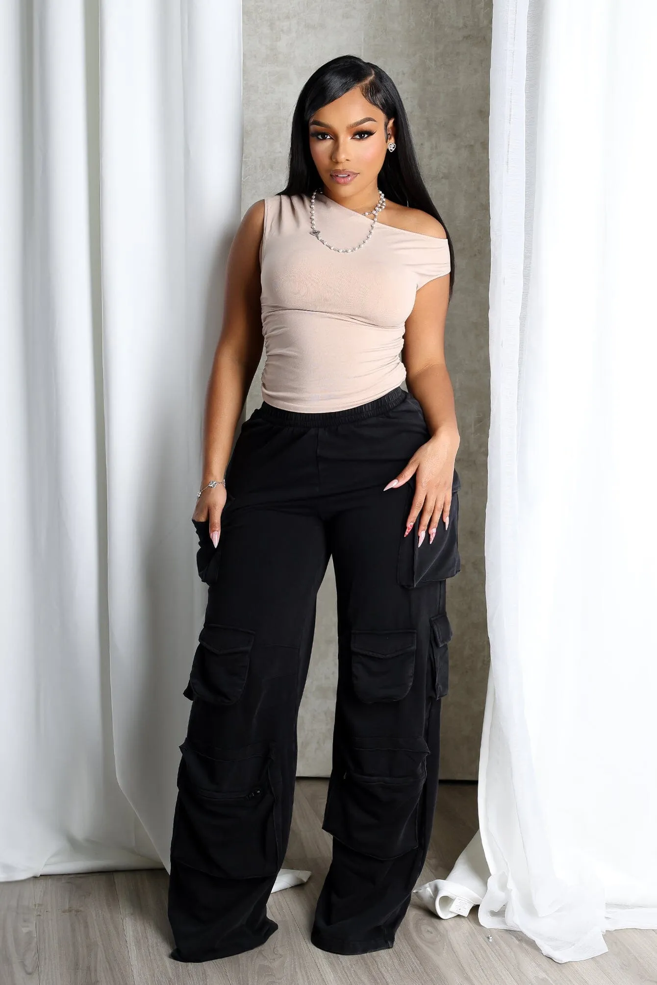 Minnie French Terry Cargo Pants Compact Storage Anti Odor Technology