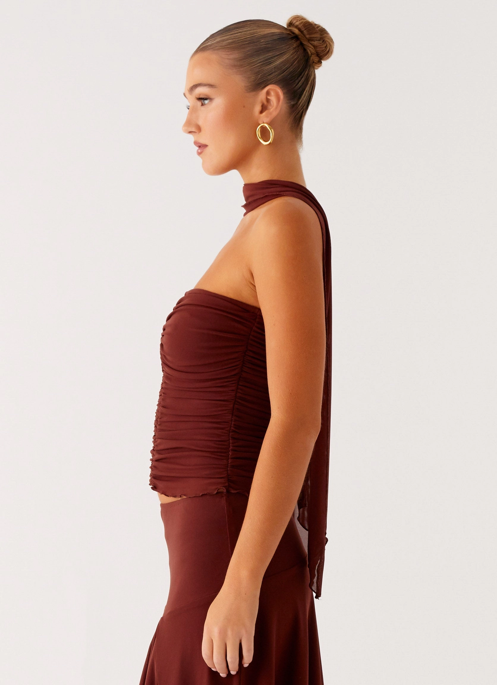 Mirage Scarf Top - Chocolate Fade Resistant Finish