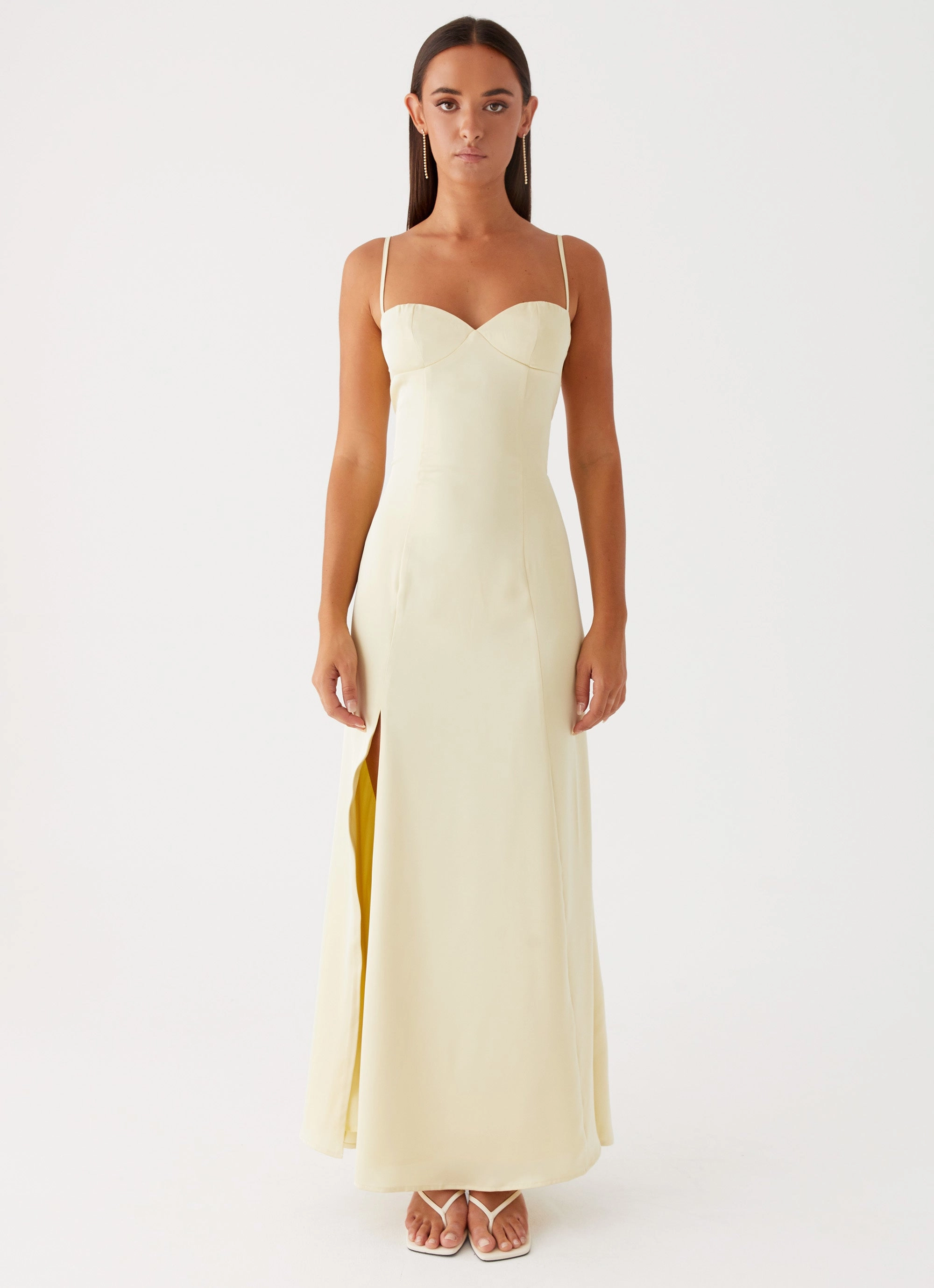 AdjustableStraps Tie-dye Miss Bloom Maxi Dress - Lemon