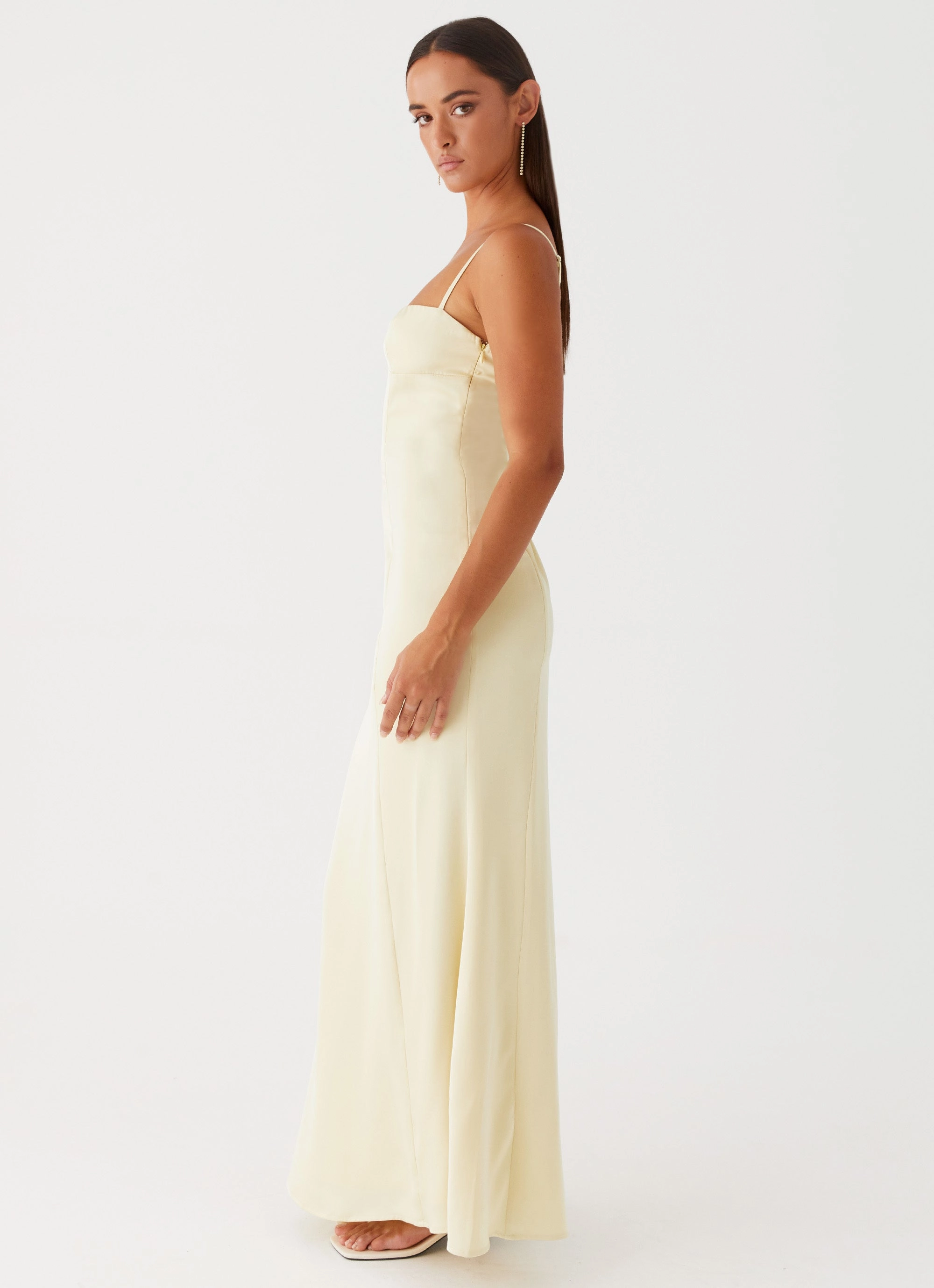 Pure Elegance Chill Design Miss Bloom Maxi Dress - Lemon