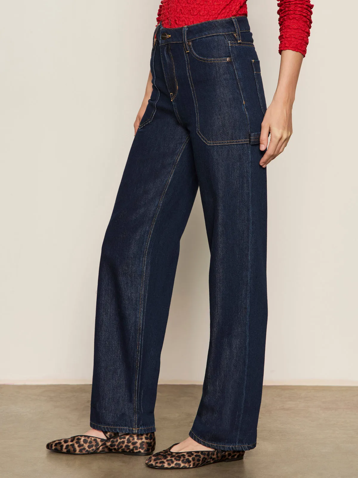 Casual Comfort Look Soleil 90's Straight Jean Indigo Dark Raw Rinse