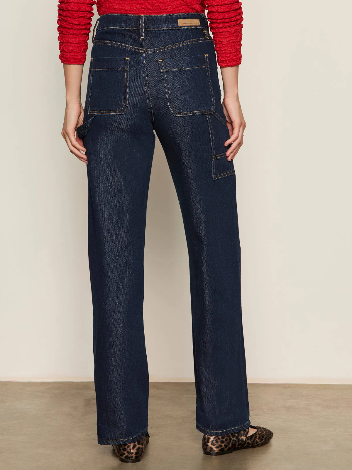 Soleil 90's Straight Jean Indigo Dark Raw Rinse Relaxed Wear