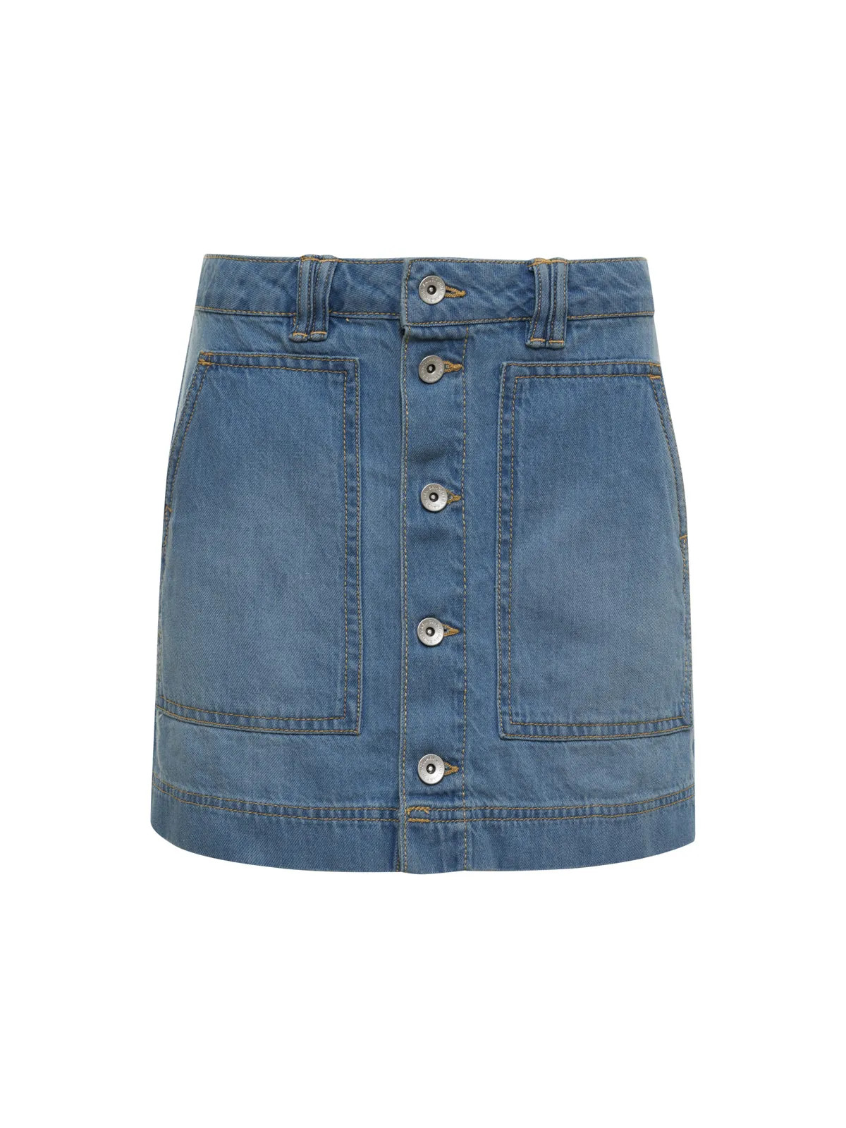 Wardrobe Basics Designer Inspired All Buttoned Up Denim Skirt Dream Team