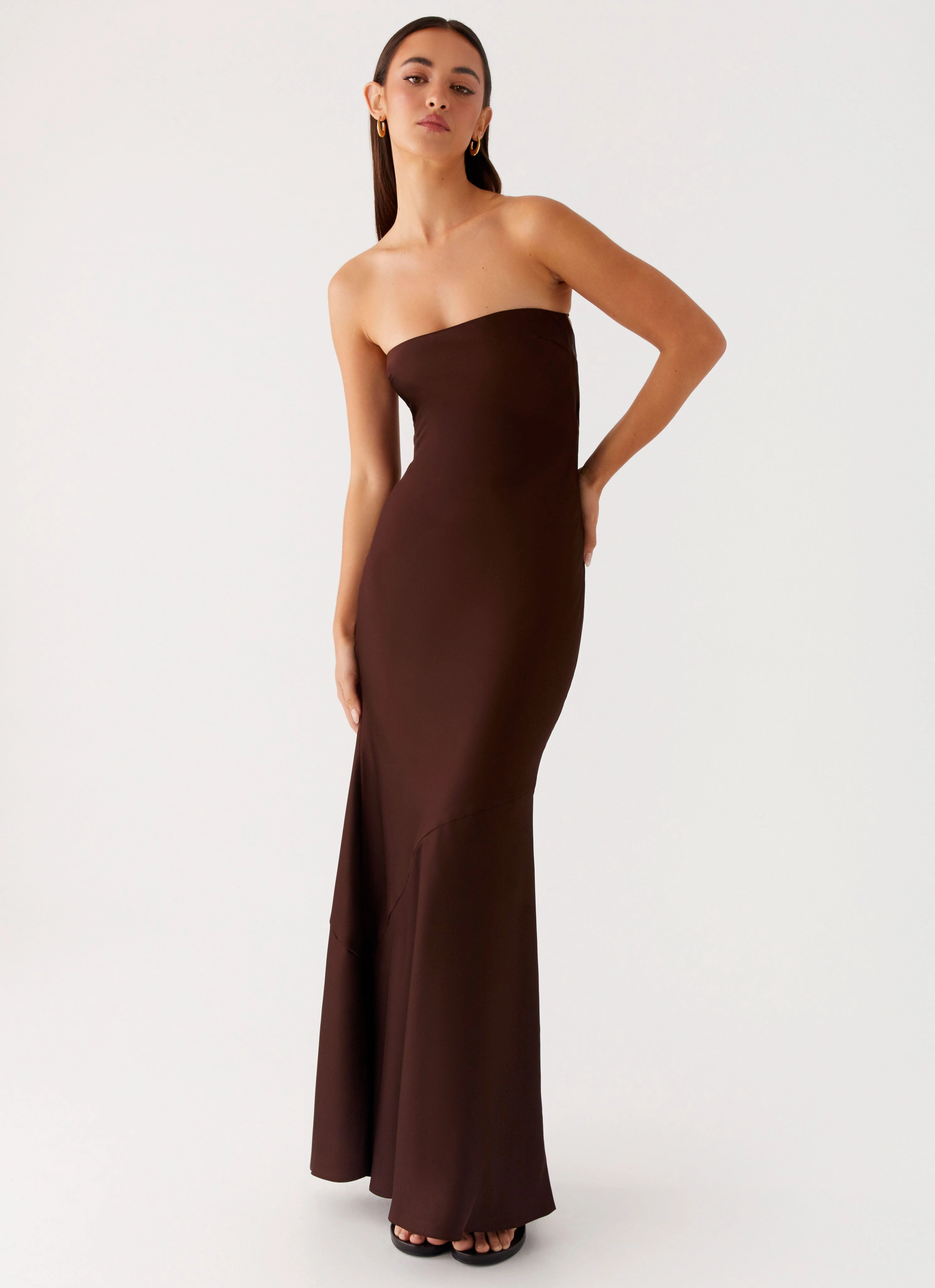 Elegant Finish Endless Nights Maxi Dress - Chocolate