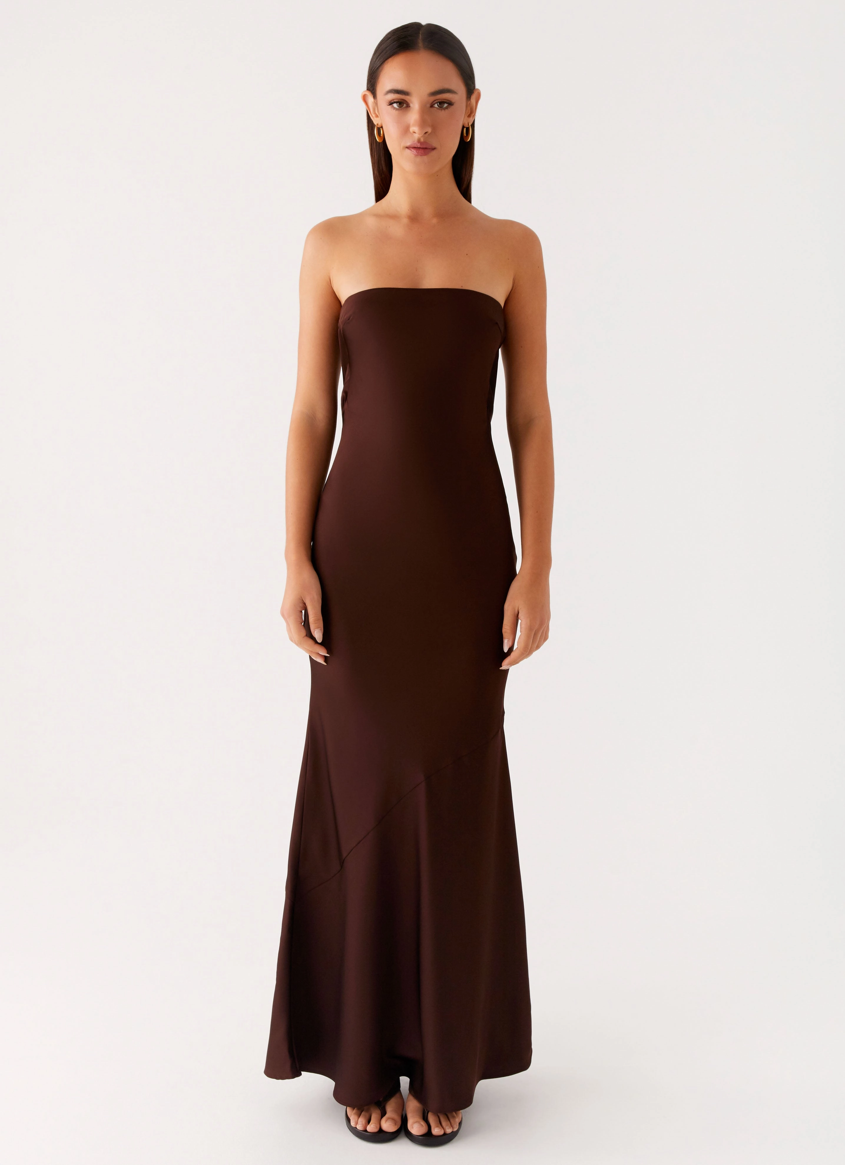 Endless Nights Maxi Dress - Chocolate Chill Mode Stylish Cut