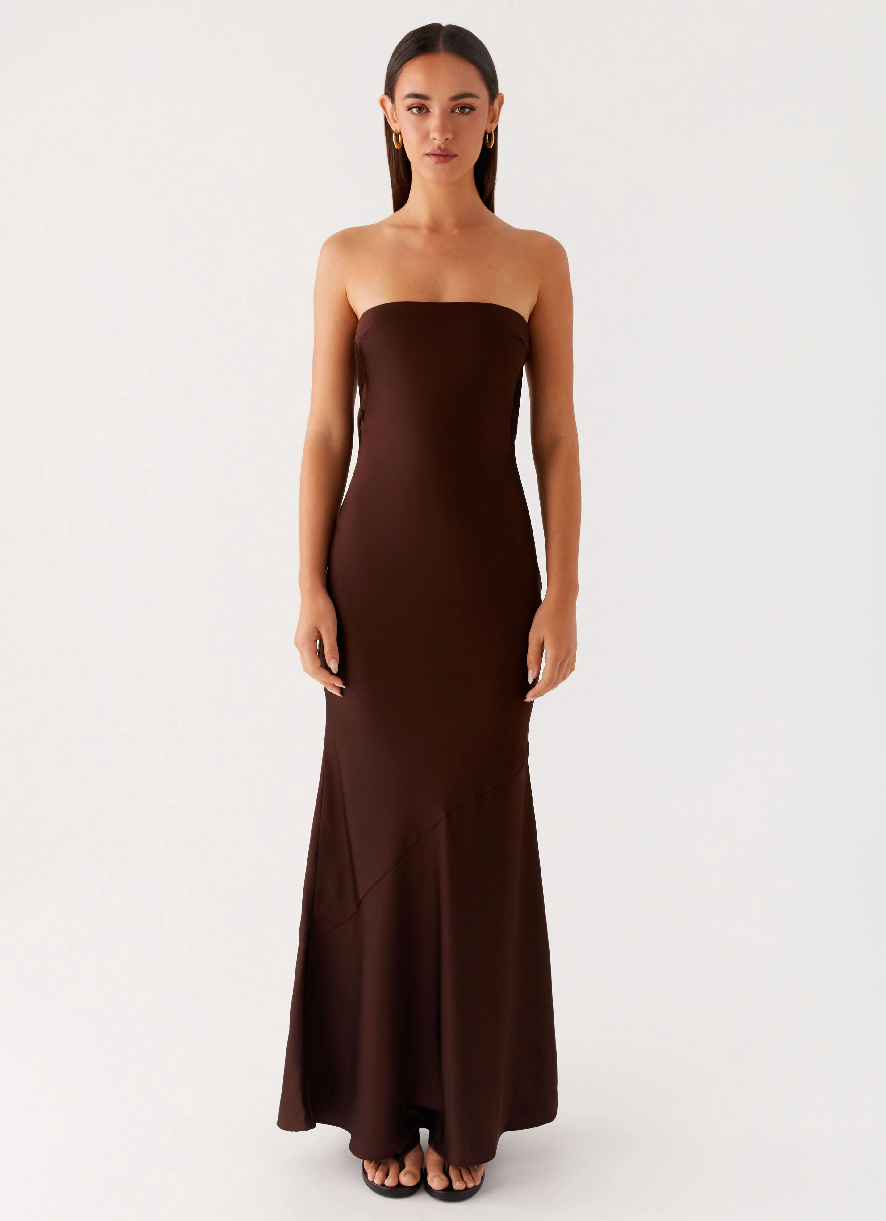 Endless Nights Maxi Dress - Chocolate Festive Wear