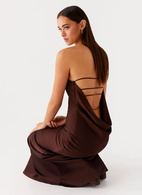 Endless Nights Maxi Dress - Chocolate Relaxed Mood