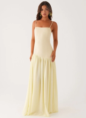 Asteria Maxi Dress - Yellow AntiPillTreatment