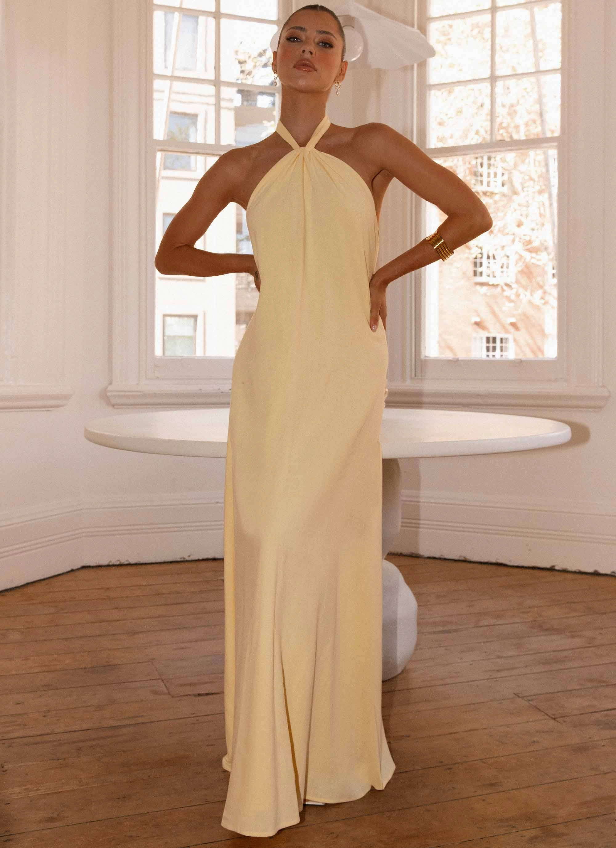 Golden Child Linen Maxi Dress - Yellow Bright-Hue