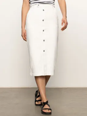 Carrier Denim Skirt Bleached White Fashion Details