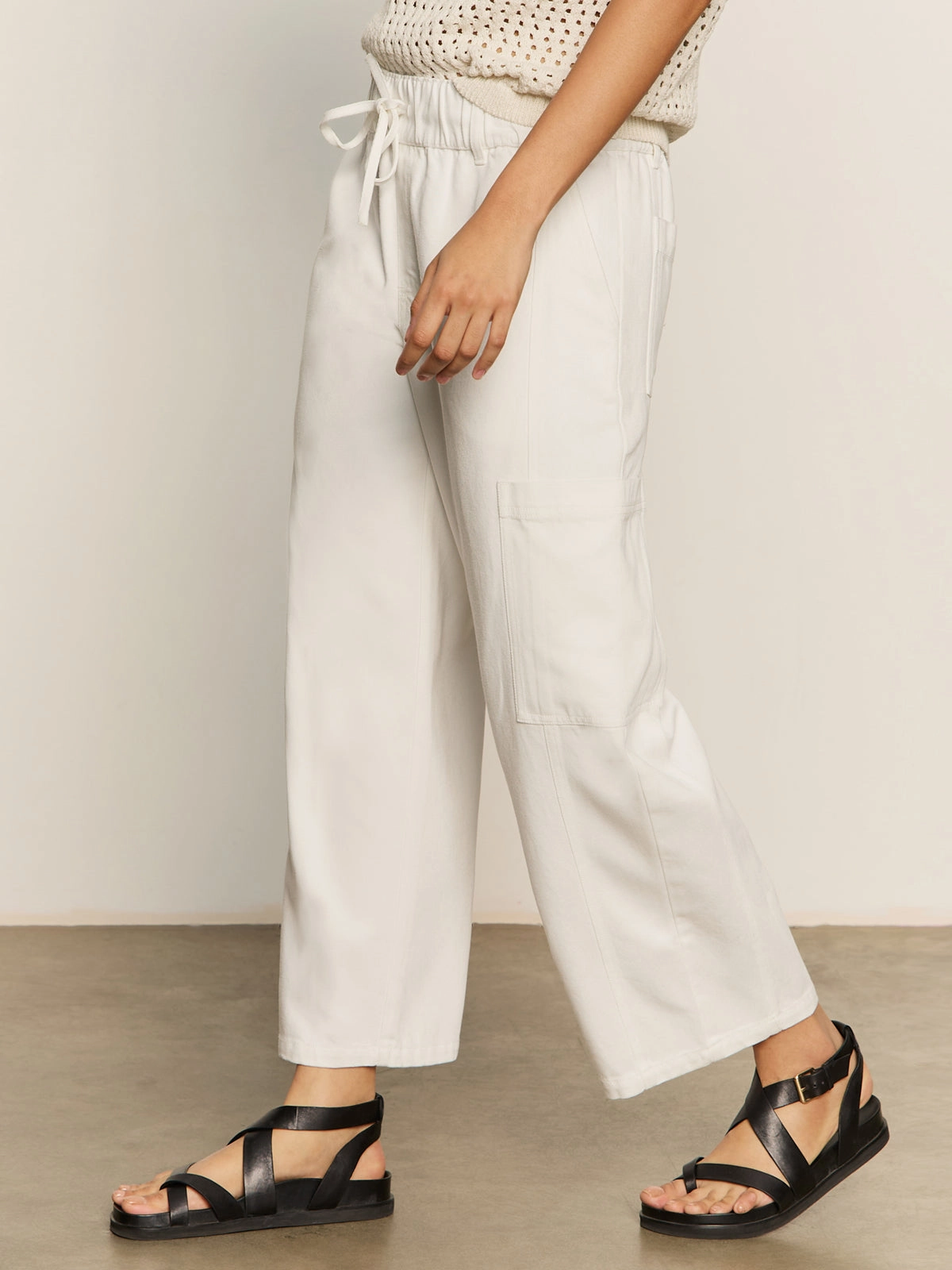 Area Standard Rise Pant Bleached White Interlock Stitching