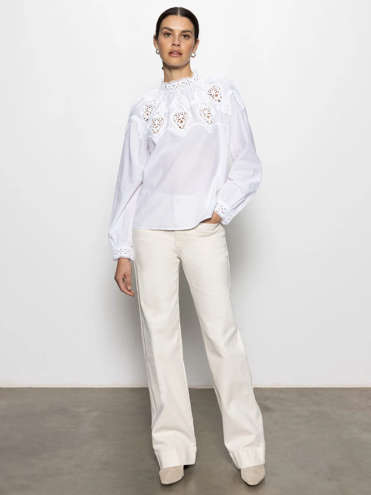 Voyage Standard Rise Full Length Pant Light Oat Functional Fashion Durable Seams