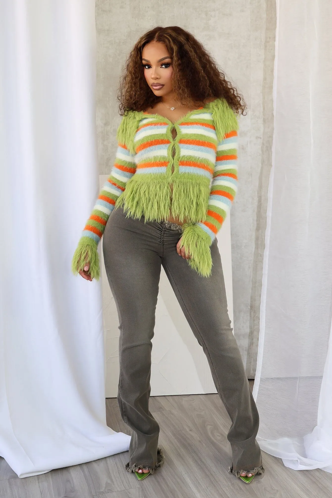 Keep It Up Multi Stripe Sweater Top AirflowVents