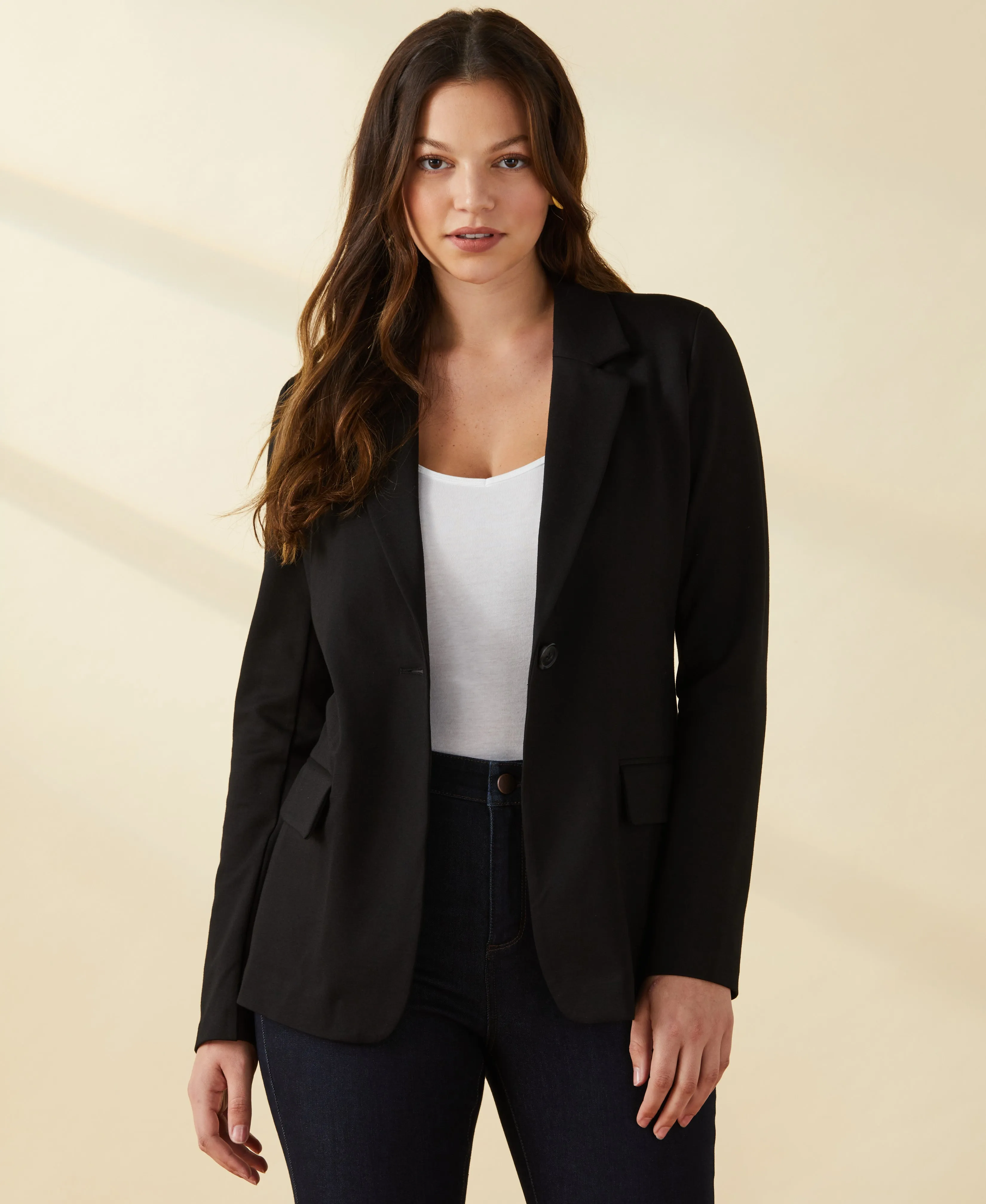 Lightweight Blouse Single Breasted Blazer