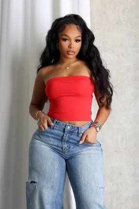 SecurePockets High Neck Design Smooth Fit Seamless Bonded Tube Top