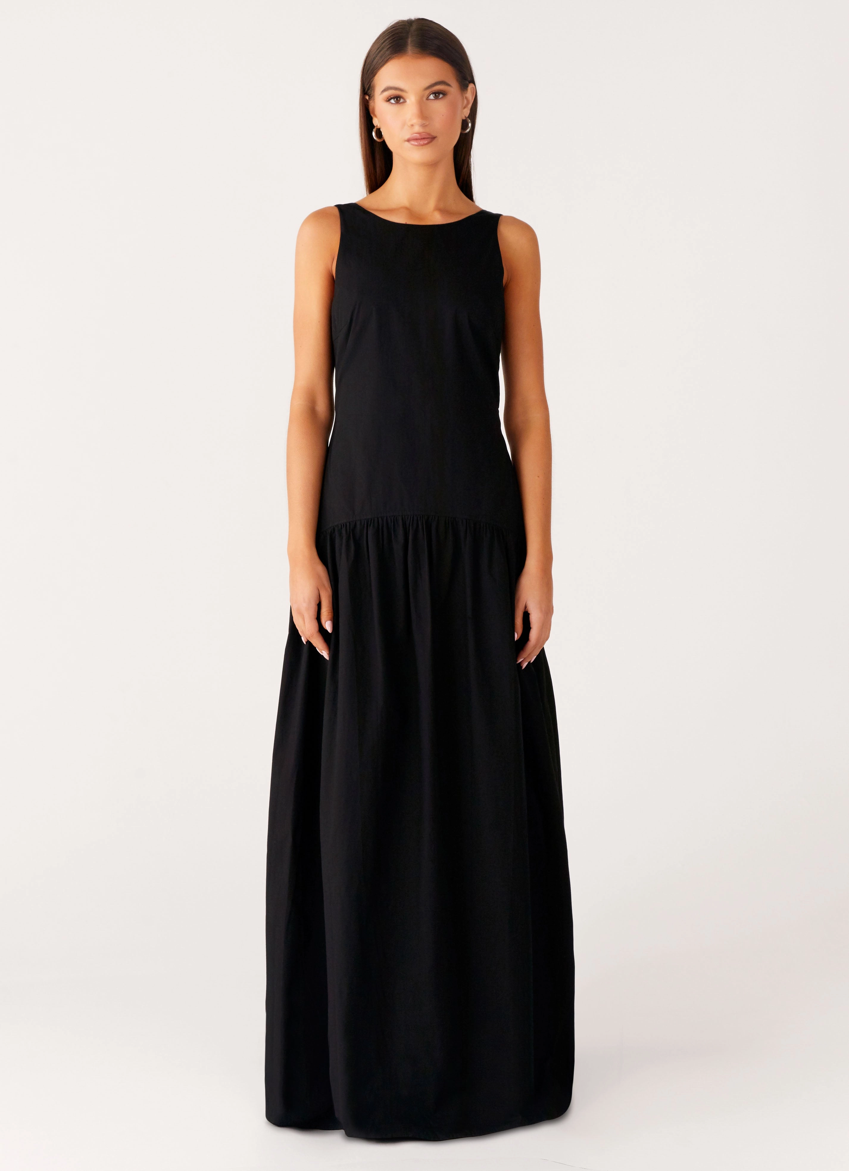 Bohemian style Morena Maxi Dress - Black