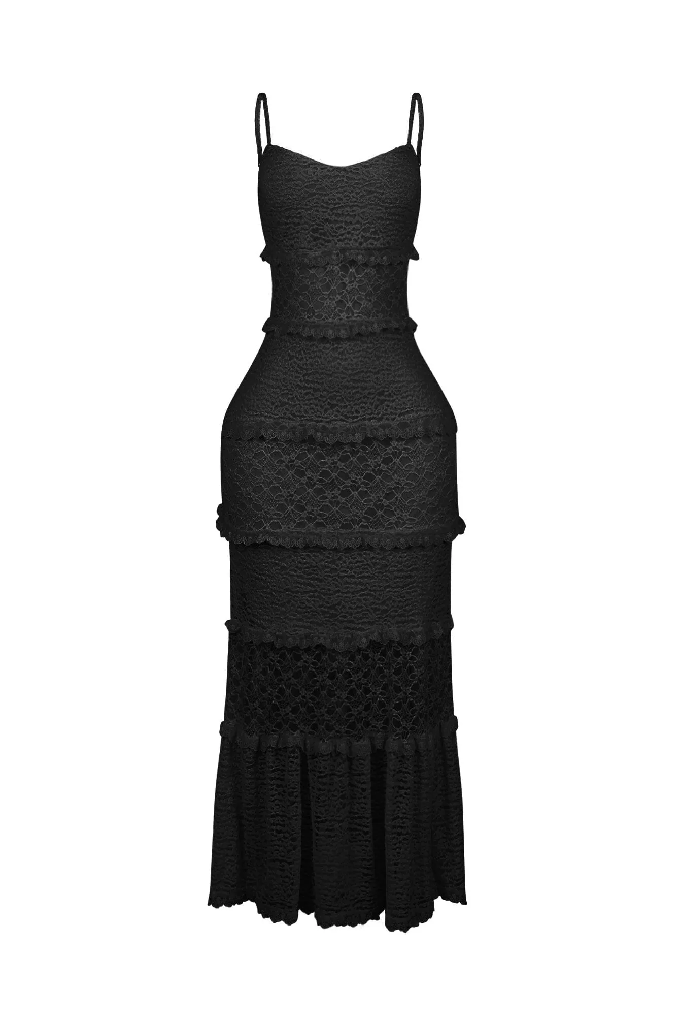 Minimalist-Trend Morning Oath Flowy Lace Maxi Dress