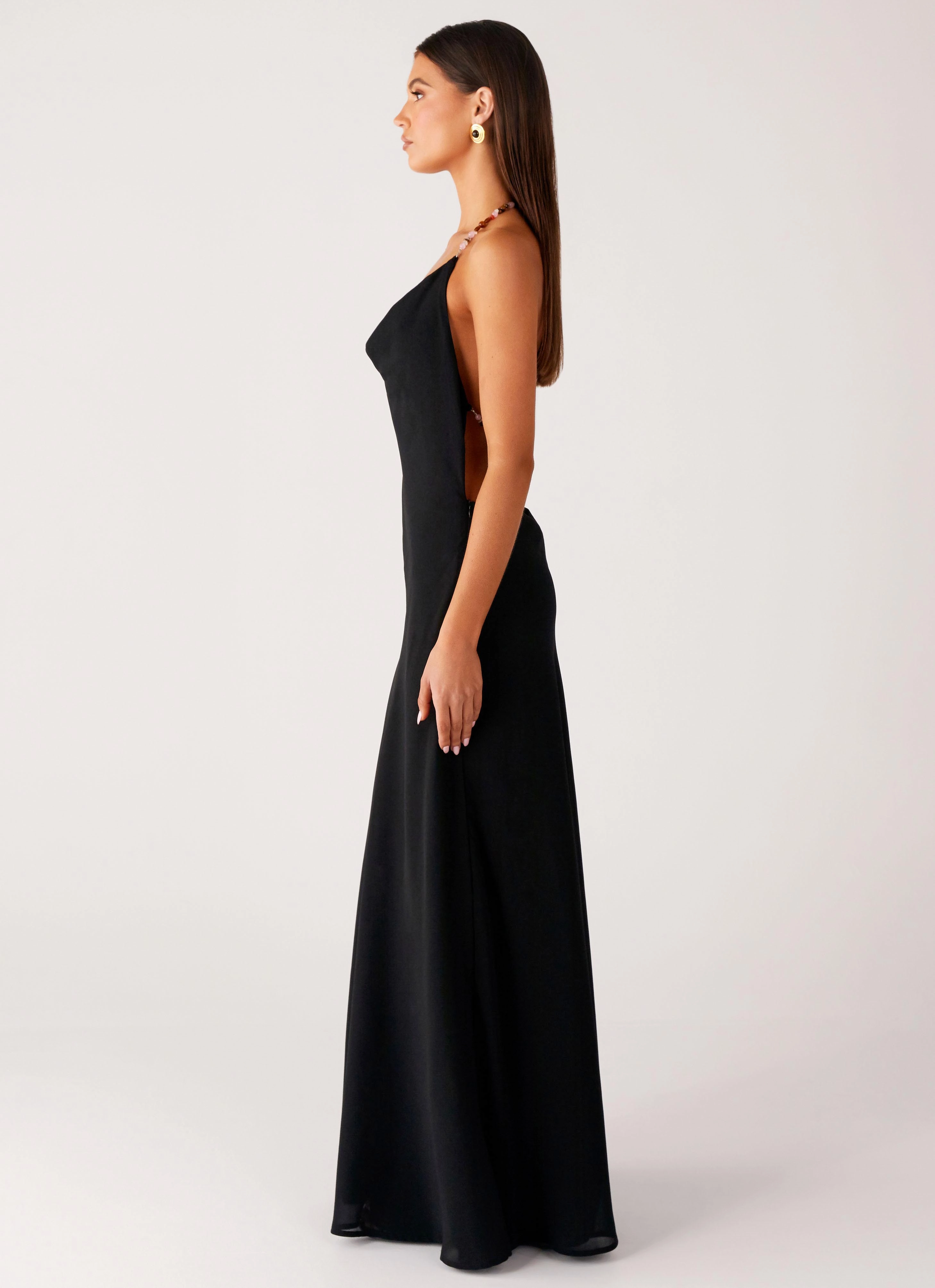 Morning Crush Cowl Maxi Dress - Black Tall Fit
