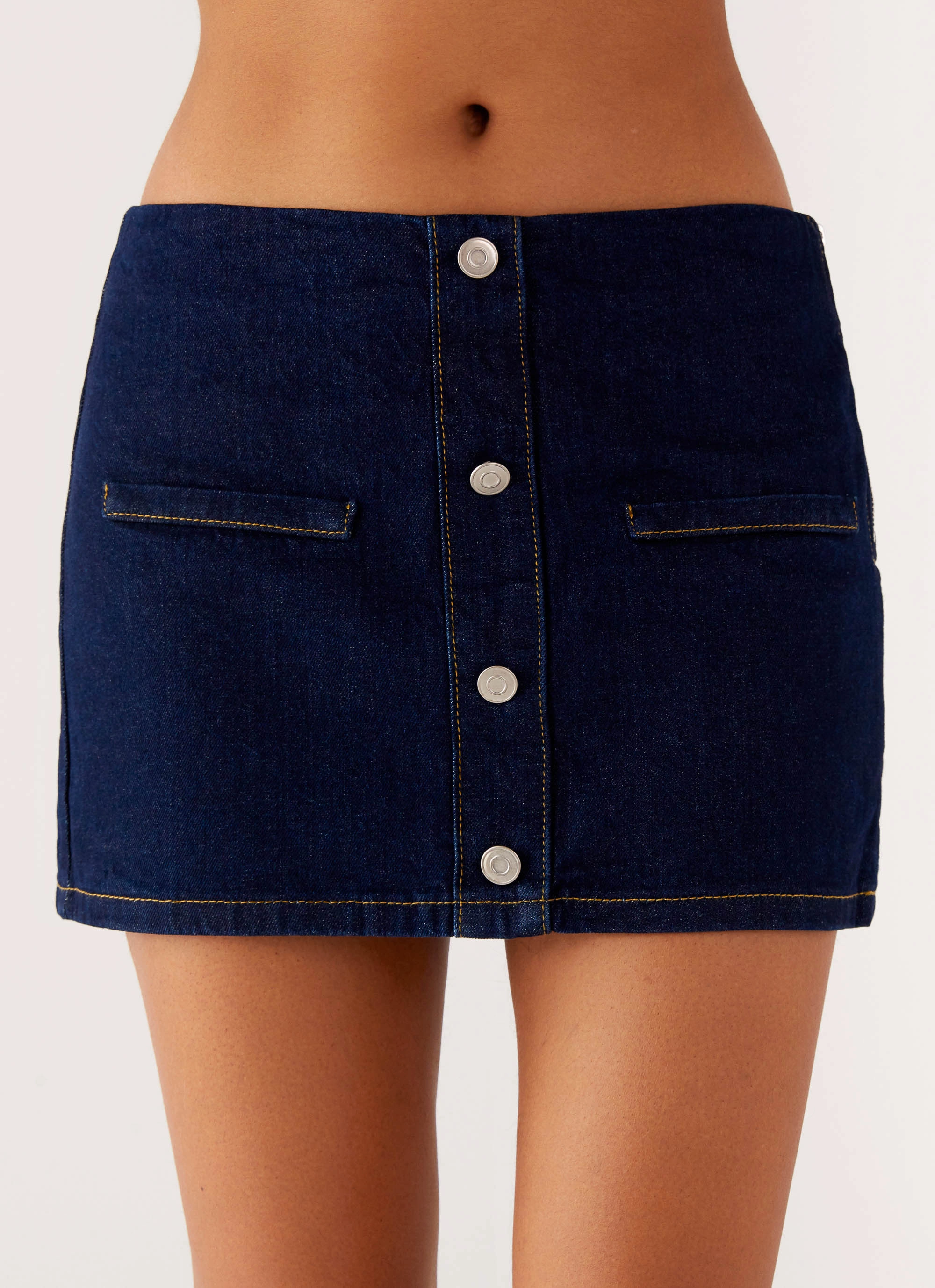 Morrison Denim Mini Skirt - Indigo Soft Lines Everyday Style