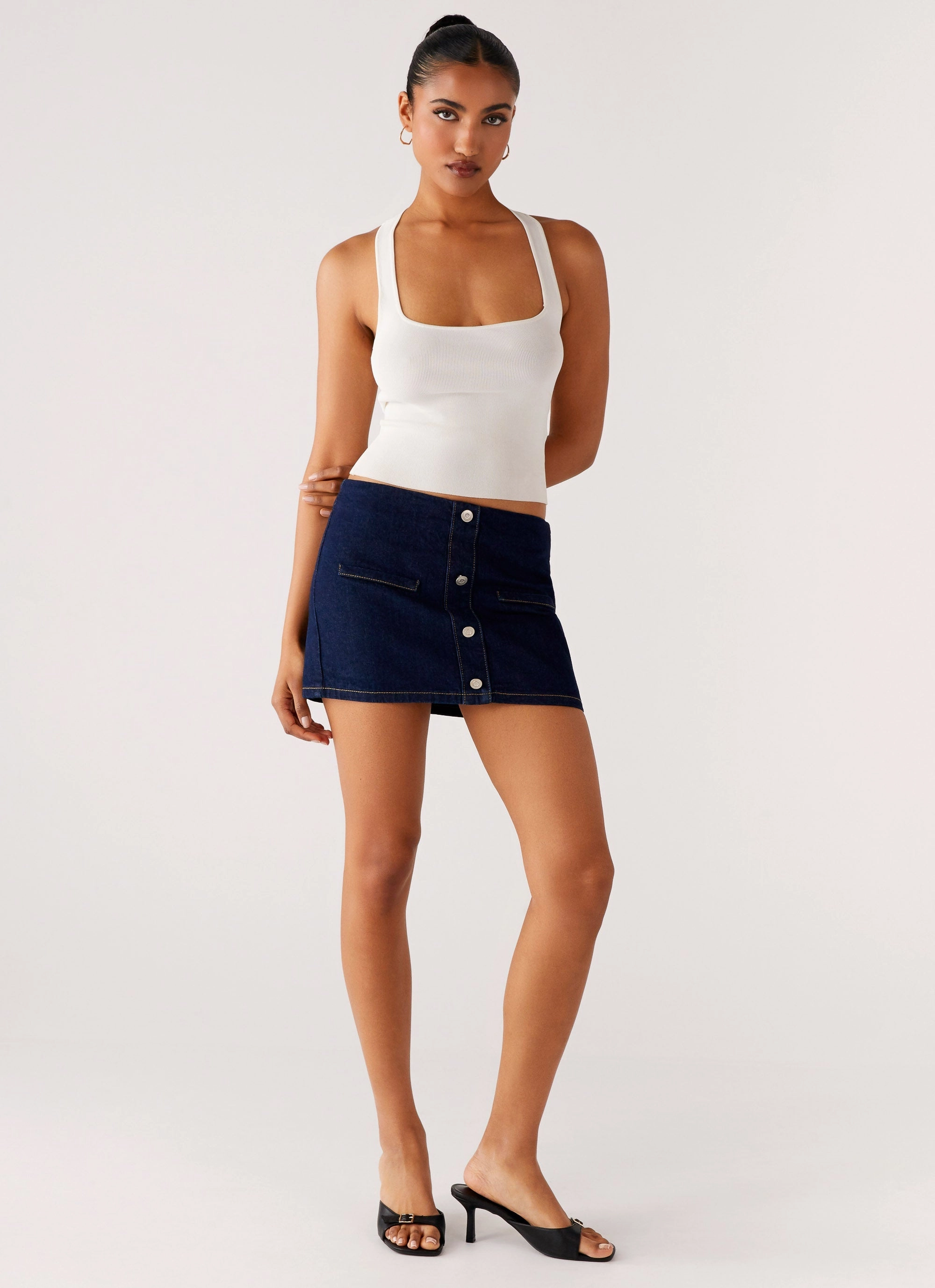 Morrison Denim Mini Skirt - Indigo Mix Culture