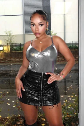 MeshLining Tear Resistant Weave Infinite Shine Metallic Bodysuit